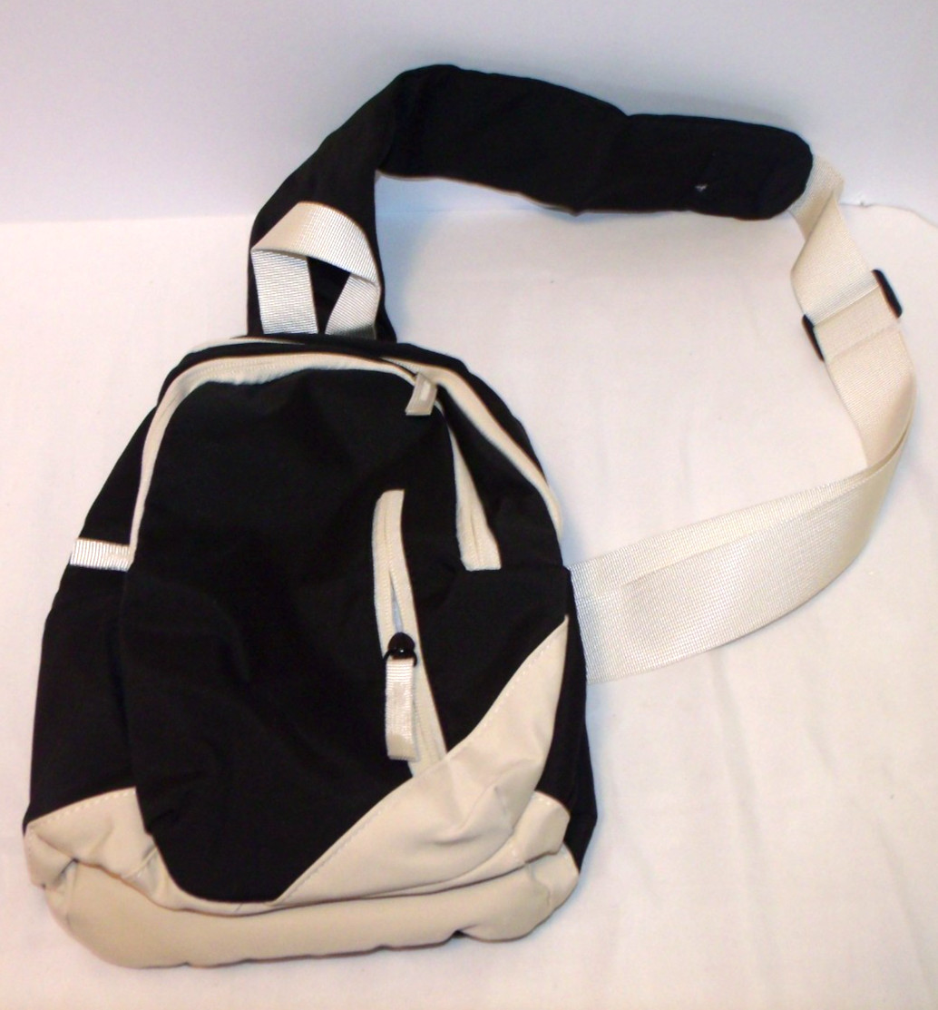Black Ivory Colorblock Lightweight Packable Crossbody Pack Purse Unisex NIP