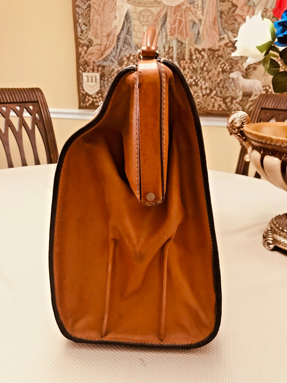 TANNER KROLLE “Bailey’s Case” Bridle Leather Briefcase / Lawyer Bag – ENGLAND