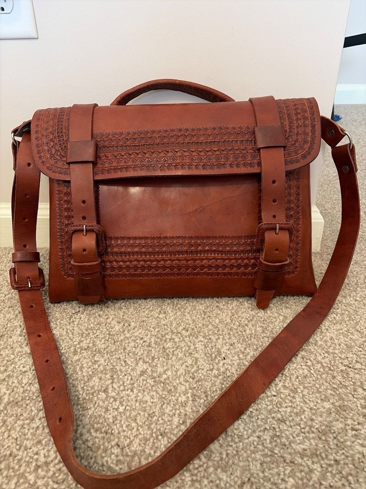 Belize Handmade Real Leather Satchel Messenger Bag