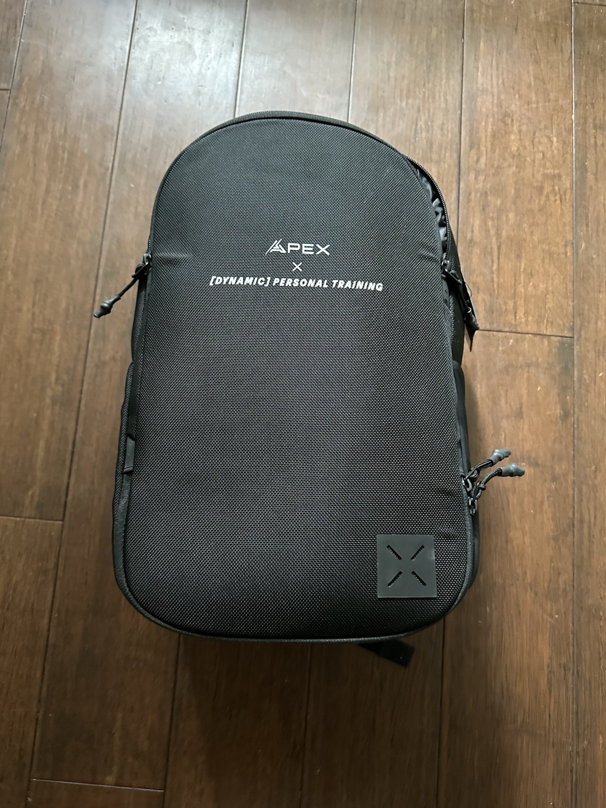Apex Dynamic Personal Training Black Zip Backpack Medium Unisex Padded Straps
