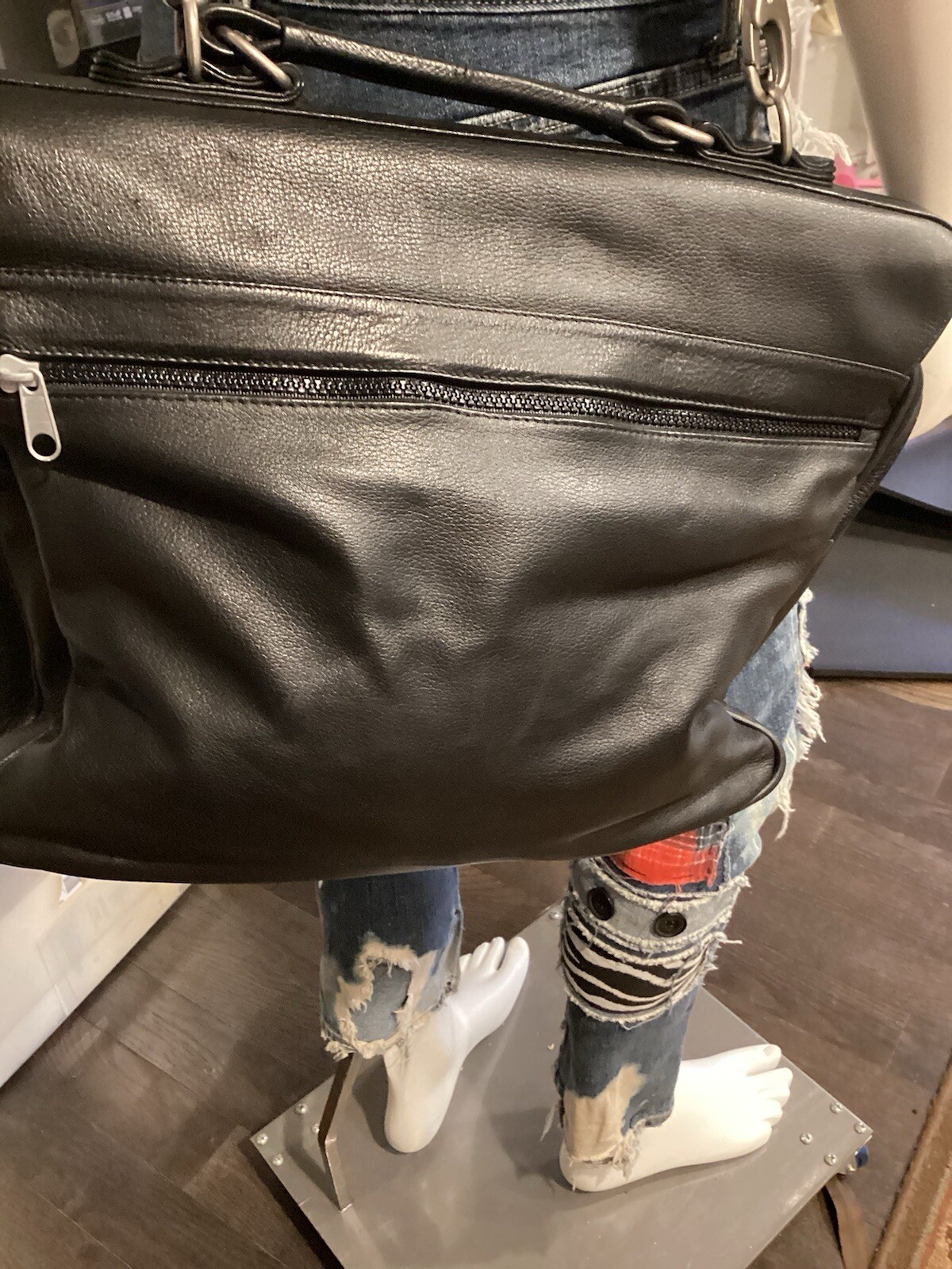 leather briefcase 4 Compartments