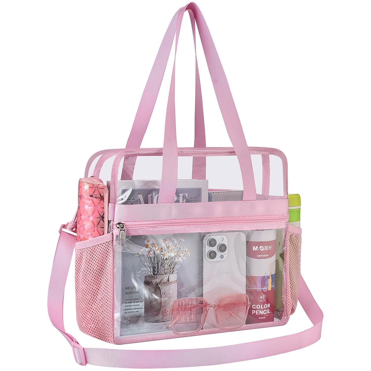 Oragen Clear Tote Stadium Approved 12x6x12 Security Bag for Work Sports Event