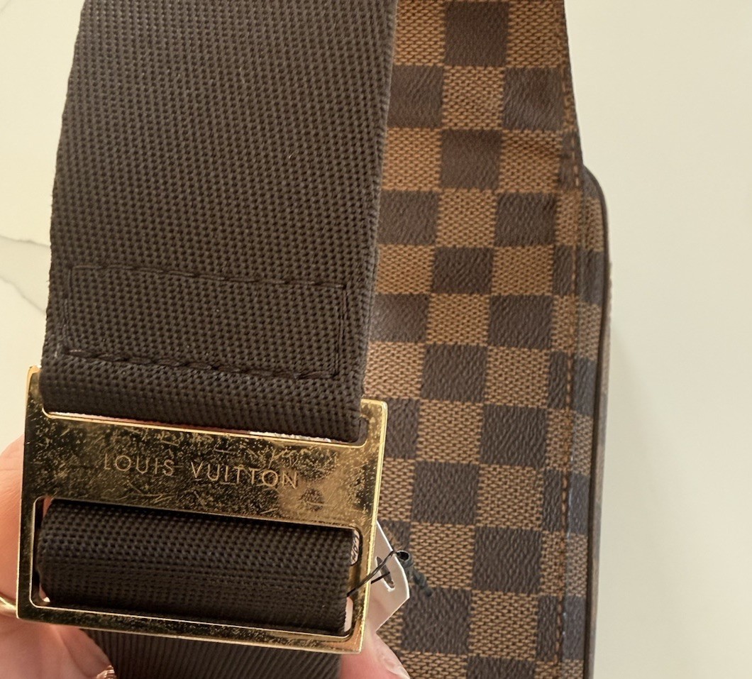 Auth Cert – Louis Vuitton Damier Crossbody Sling Bag Zip, Adjustable Strap Men