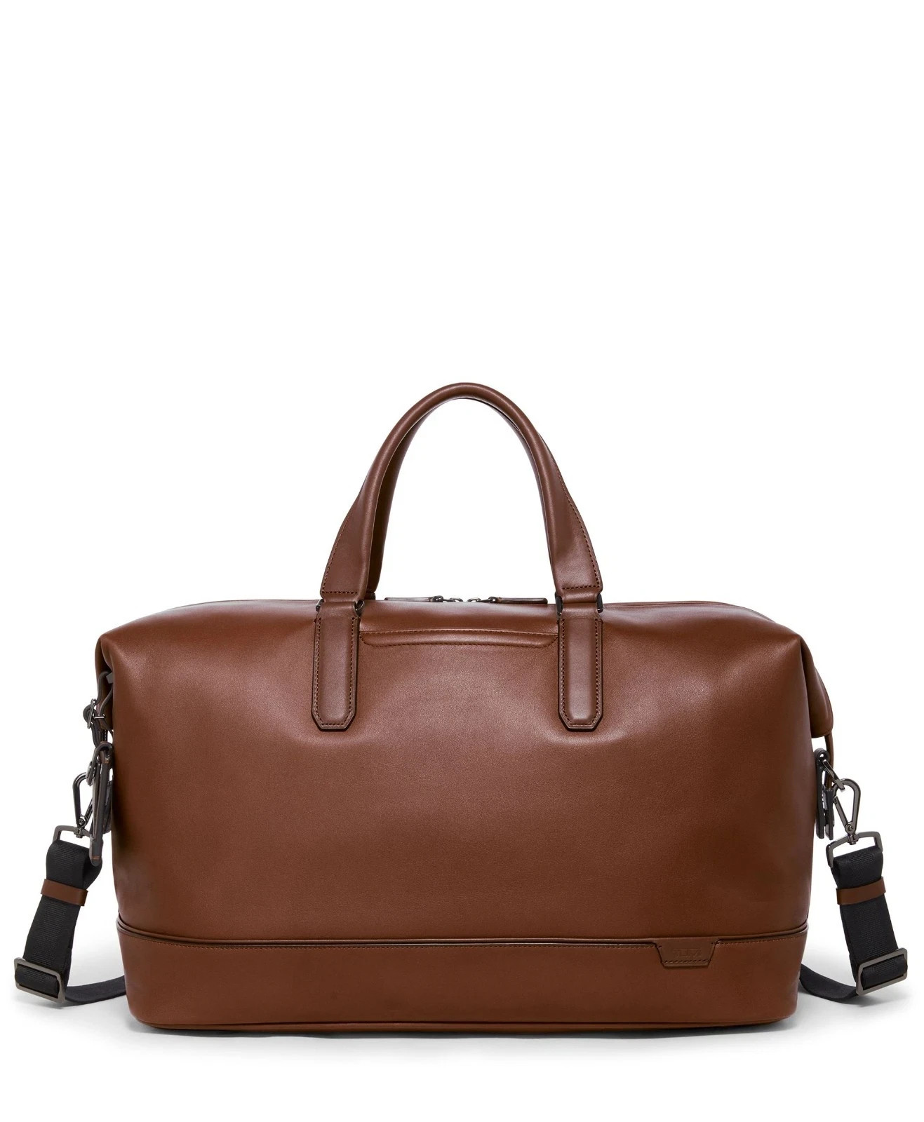 TUMI Harrison Nelson Duffel Cognac Leather Gunmetal Hardware NEW