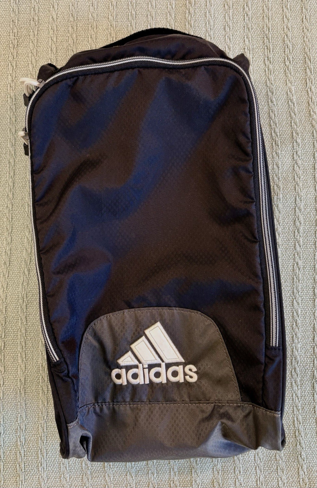 adidas ADI-University Black Nylon Zip-In Tote Bag Golf Shoes Bag