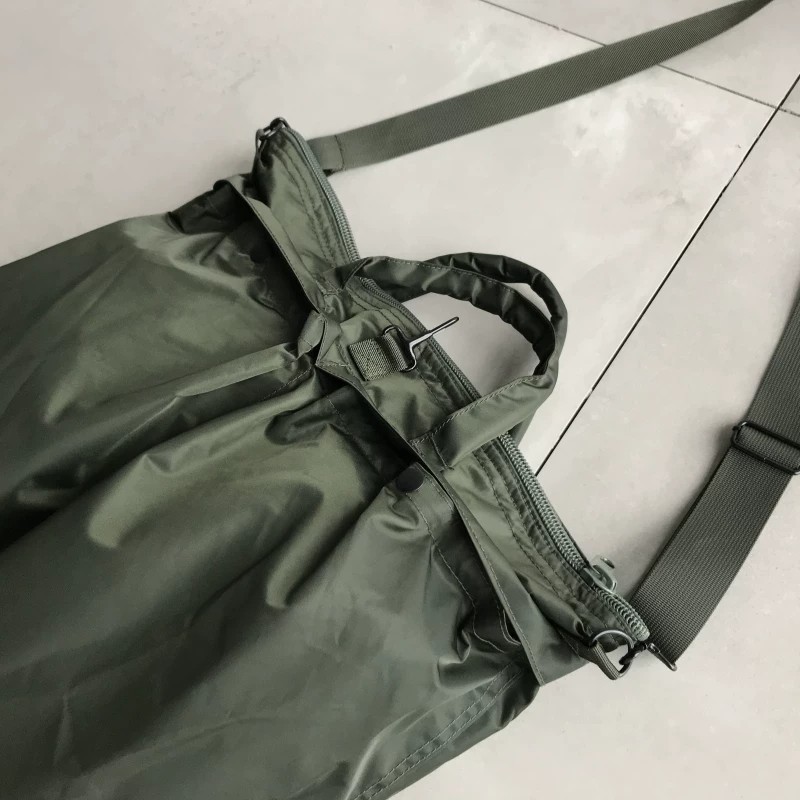 Retro US Pilot Helmet Bag with Carrying Strap Olive Drab Padded Pouch Green Bag
