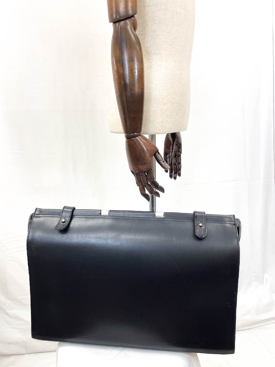 Bill Amberg Rocket Bag Black Bridle Leather Briefcase H40×W45×D12cm Doctors Bag