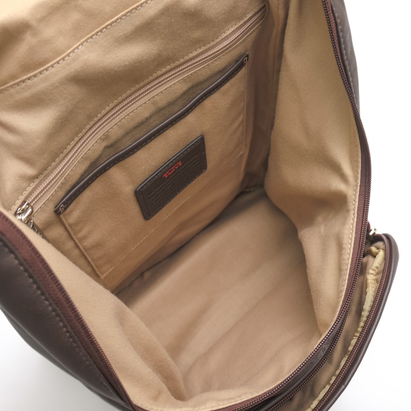 TUMI Durham Leather Backpack Brown Men Business Laptop Bag 60104B Authentic