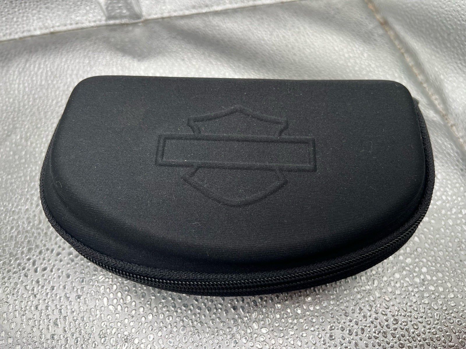 Vintage 90s Harley Davidson Motorcycles Zippered Semi Hard Glasses Bag Case