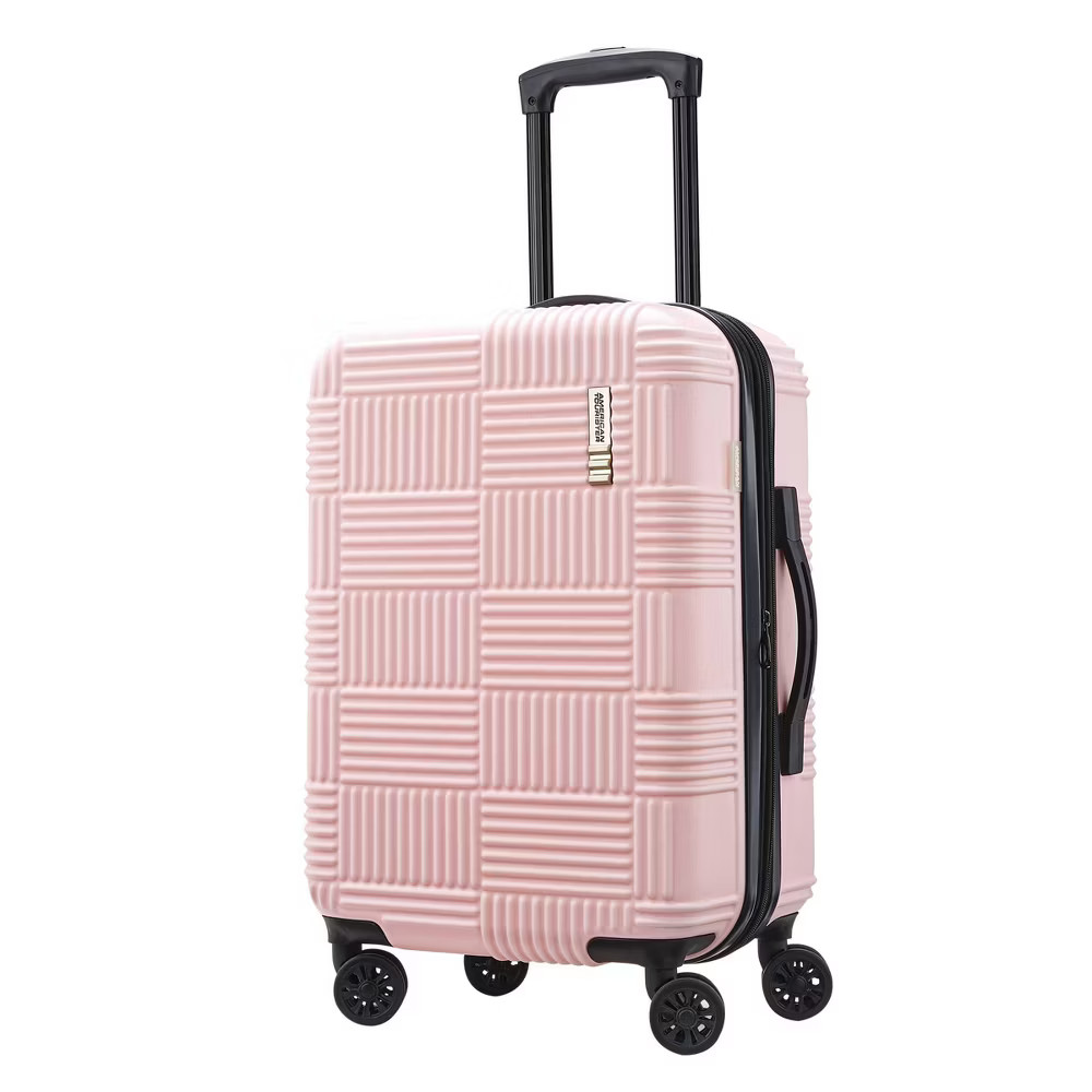 American Tourister NXT Checkered Hardside Carry On Spinner Suitcase –