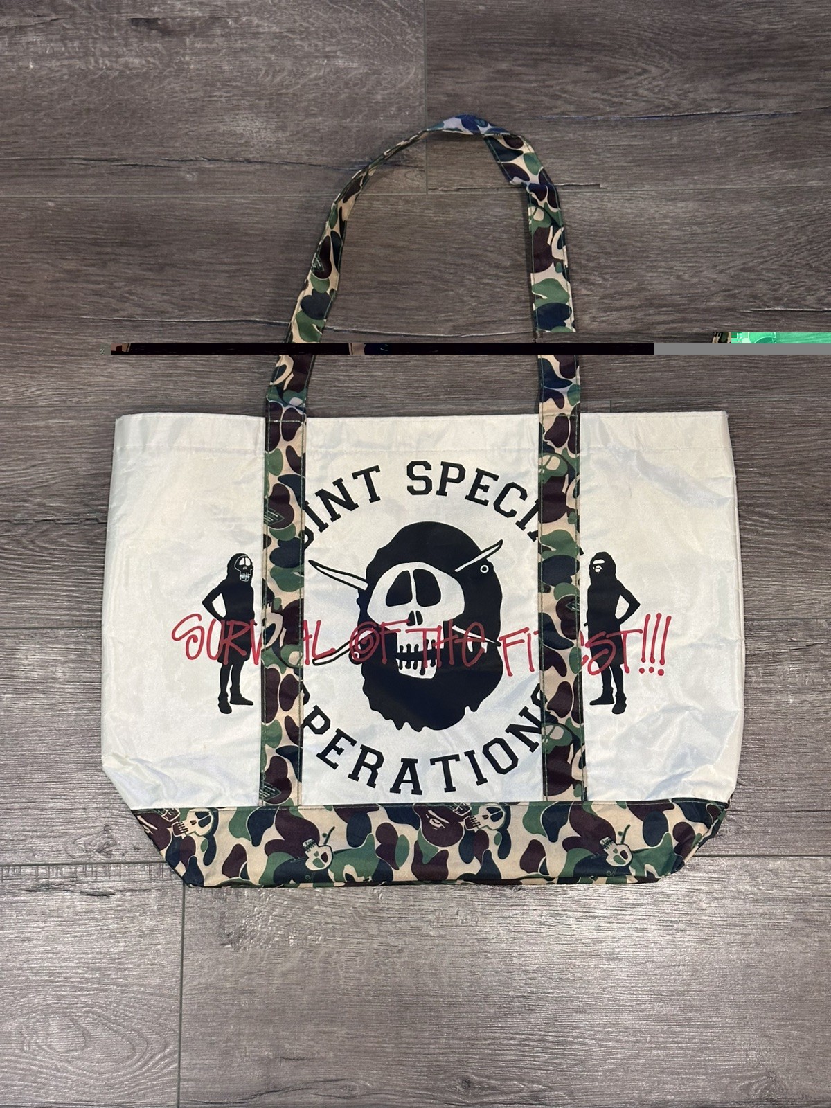 A Bathing Ape Bape x Stussy Collaboration Tote Bag *HAS MARKS SEE PHOTOS*