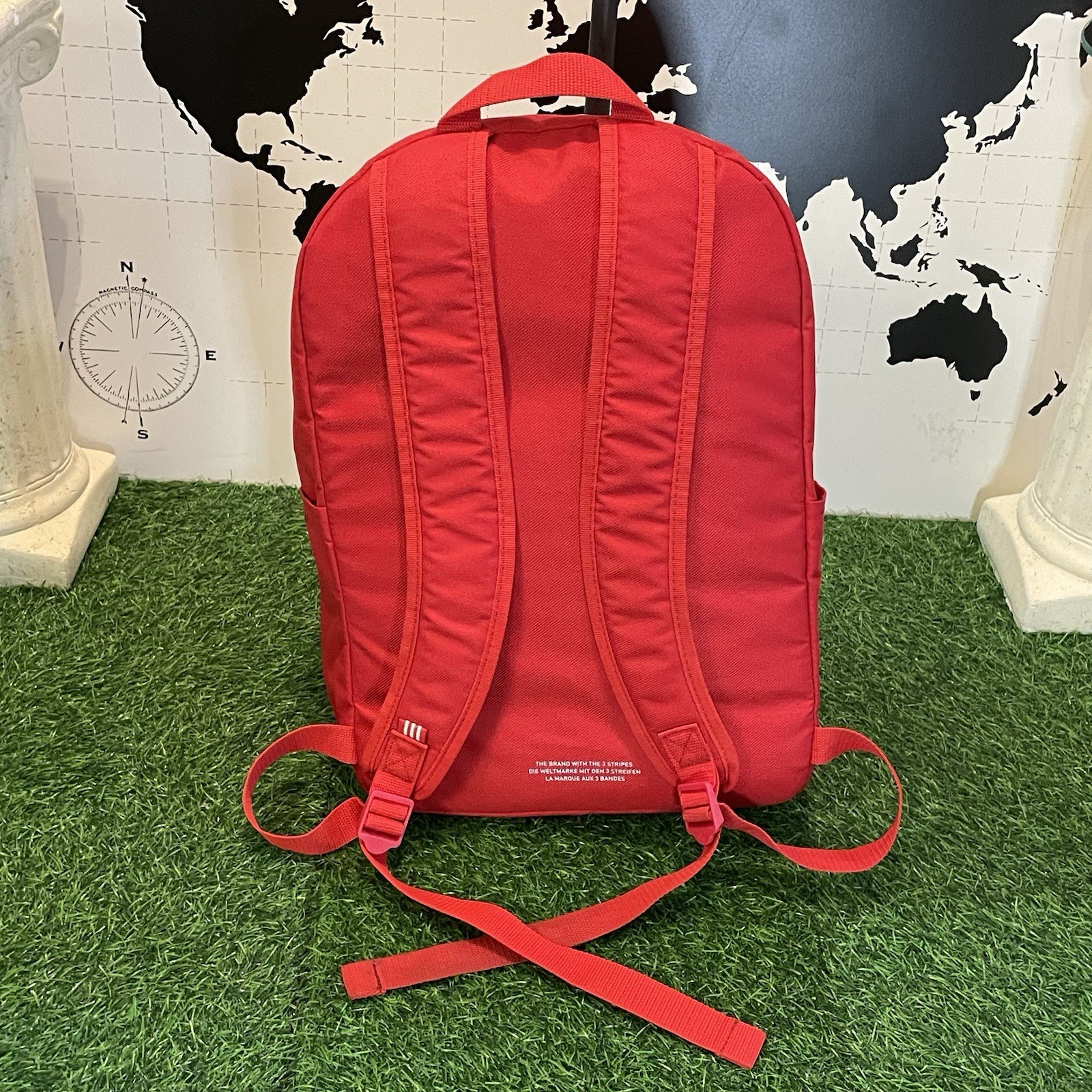 Adidas Adicolor Tricolor Classic Backpack Red Primeblue 90s Heritage