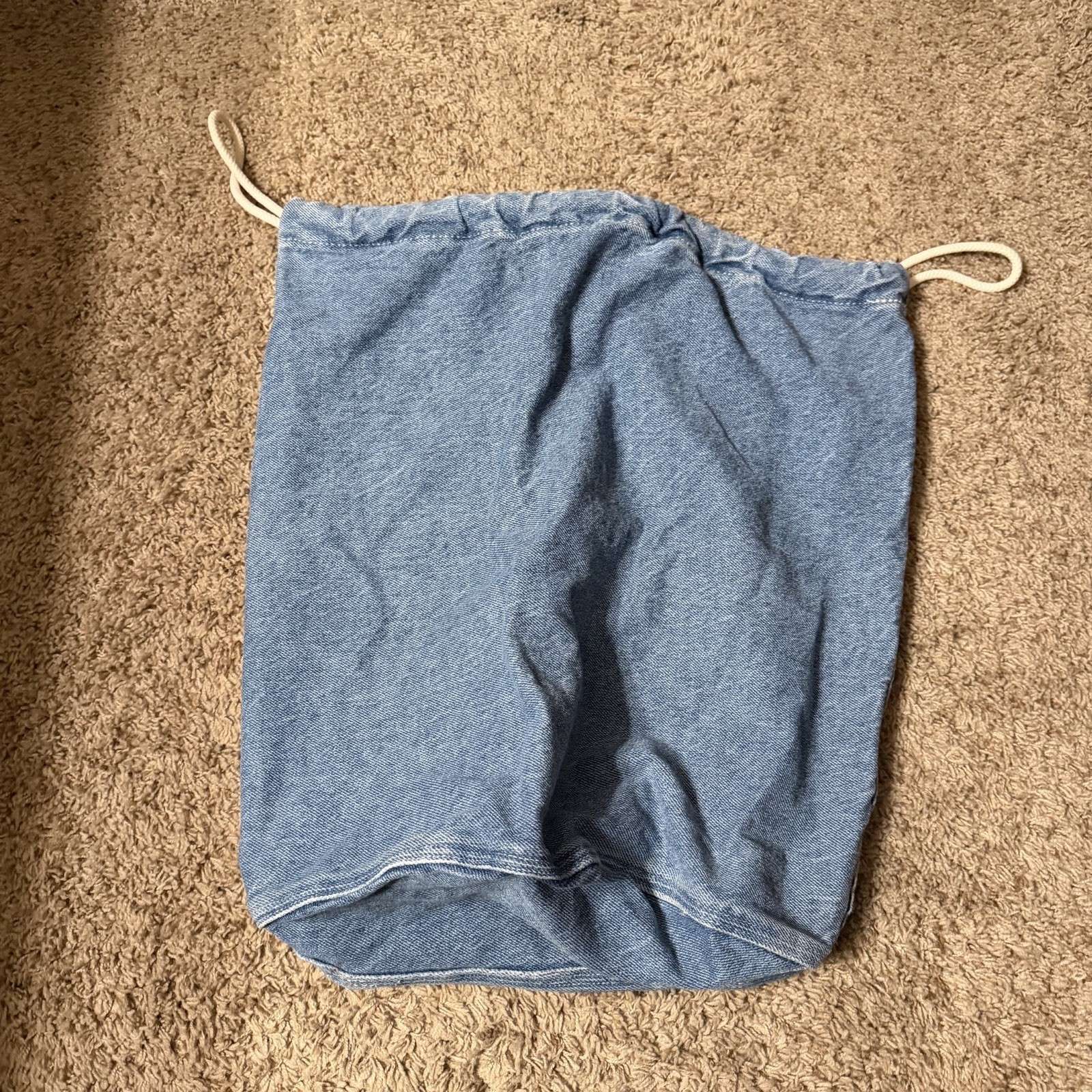 Vintage Y2K J. Peterman Company Denim Knapsack Laundry Bag (Free Shipping)