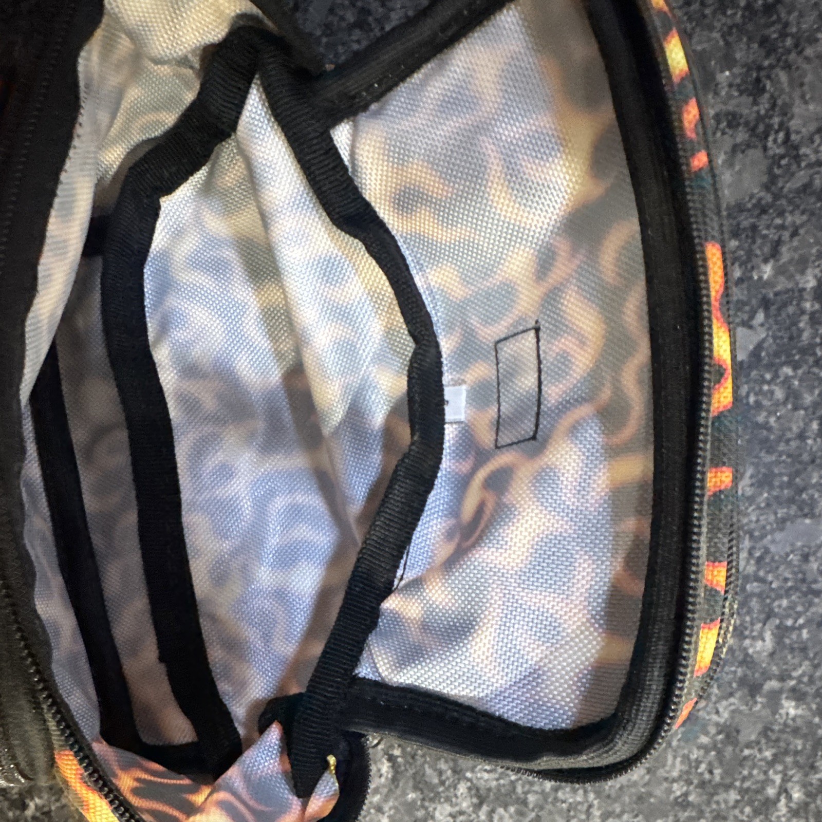 WhinneyWear Inferno Print Clear Front Belt Bag Zip Adjustable pommel pack