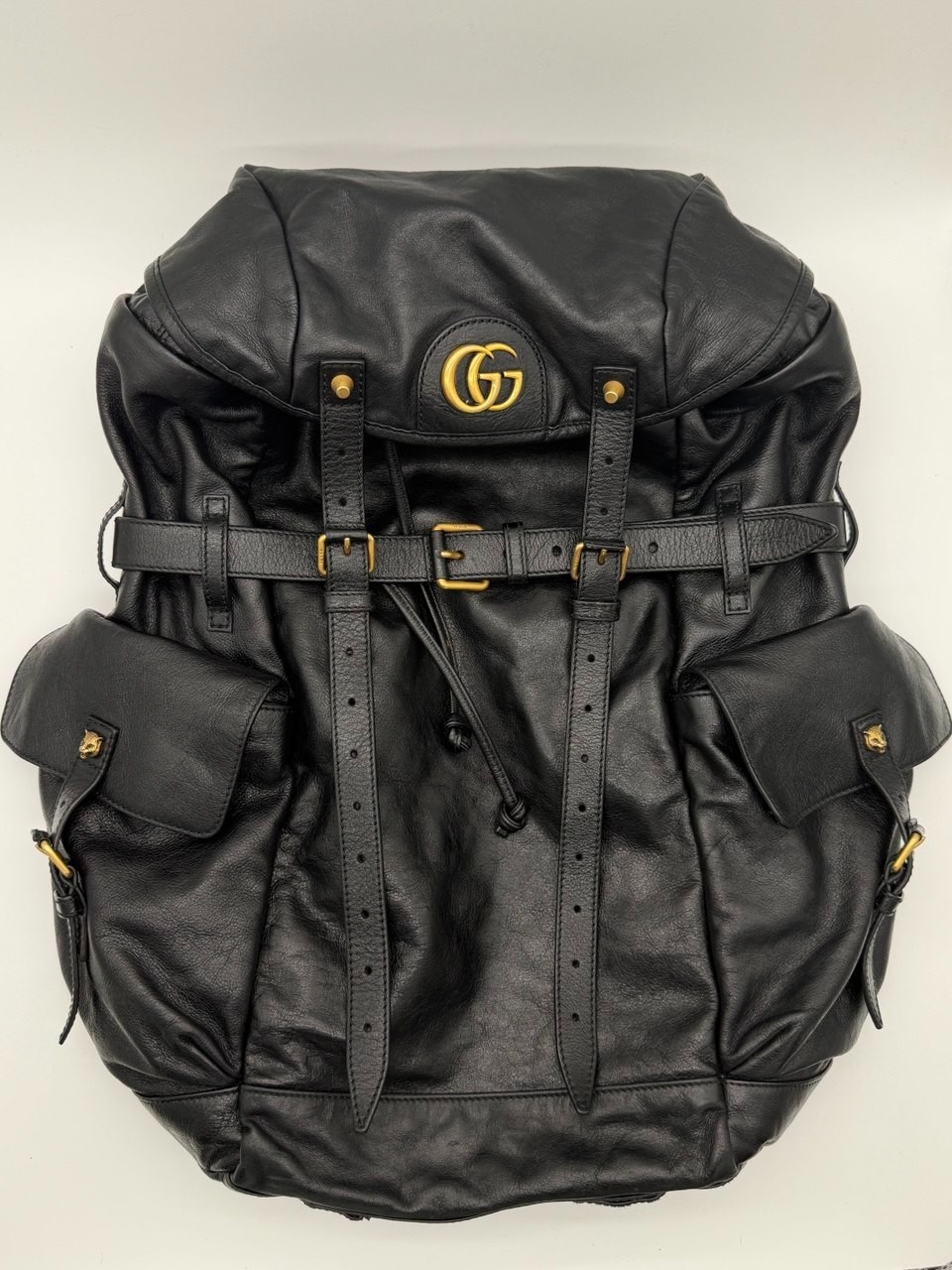 Gucci Re (Belle) gg marmont multipocket used backpack, in good condition, unisex