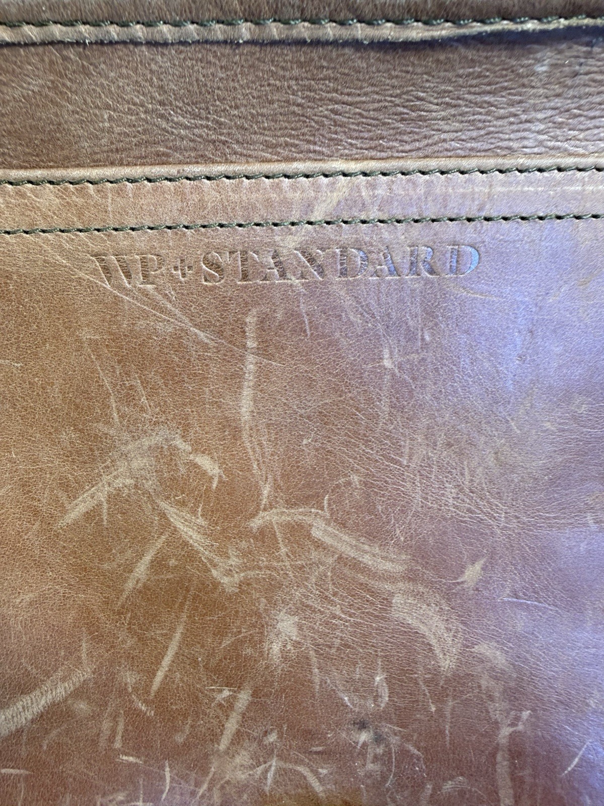 Whipping Post WP Standard Large Leather Messenger Bag Brown Distressed