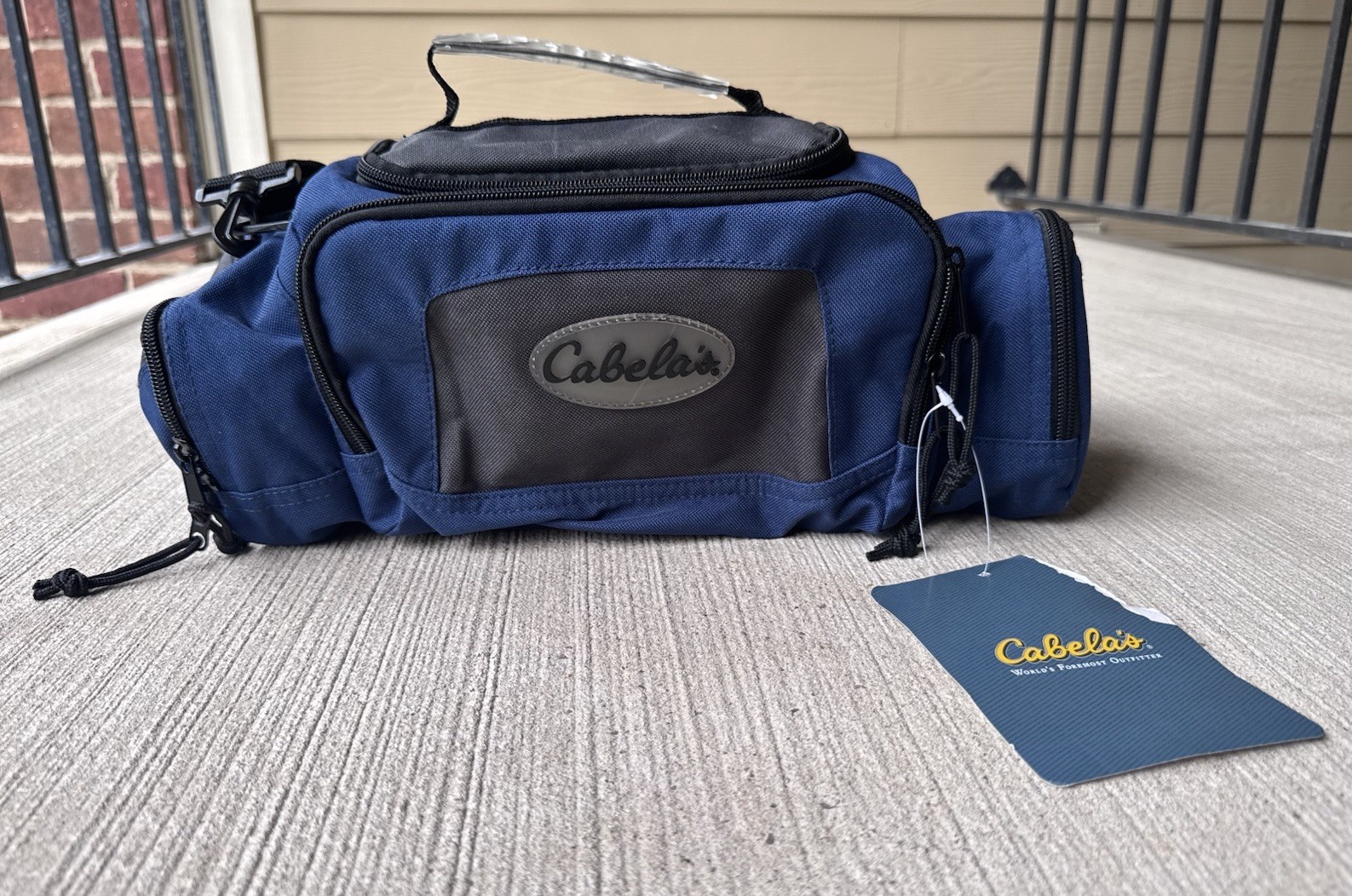 Cabelas Utility Bag Blue Fishing Pack Hiking Hunting Outdoors Travel
