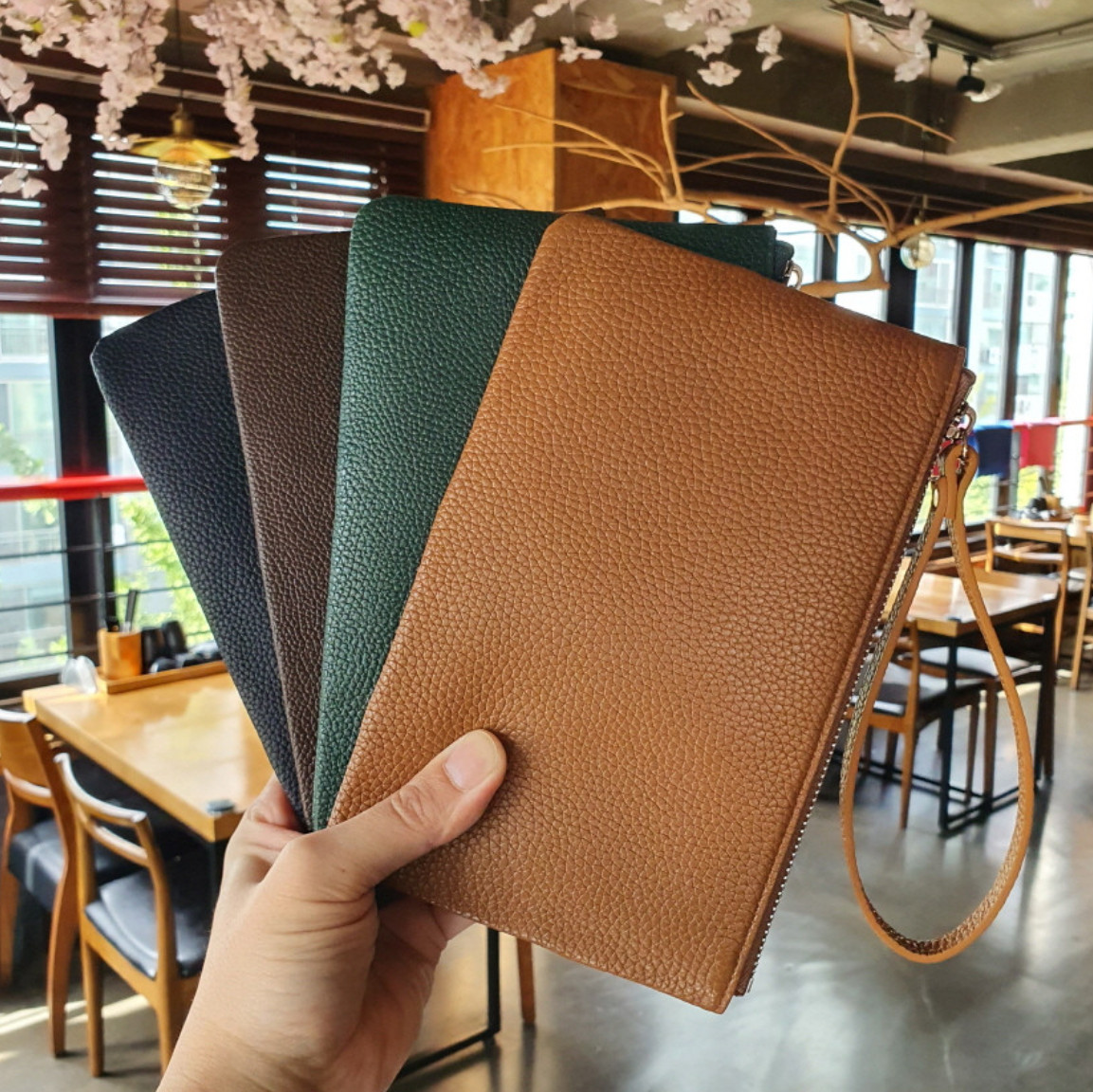 Everyday Leather Pouch, Full-Grain Cowhide | Made in Korea, Brand New