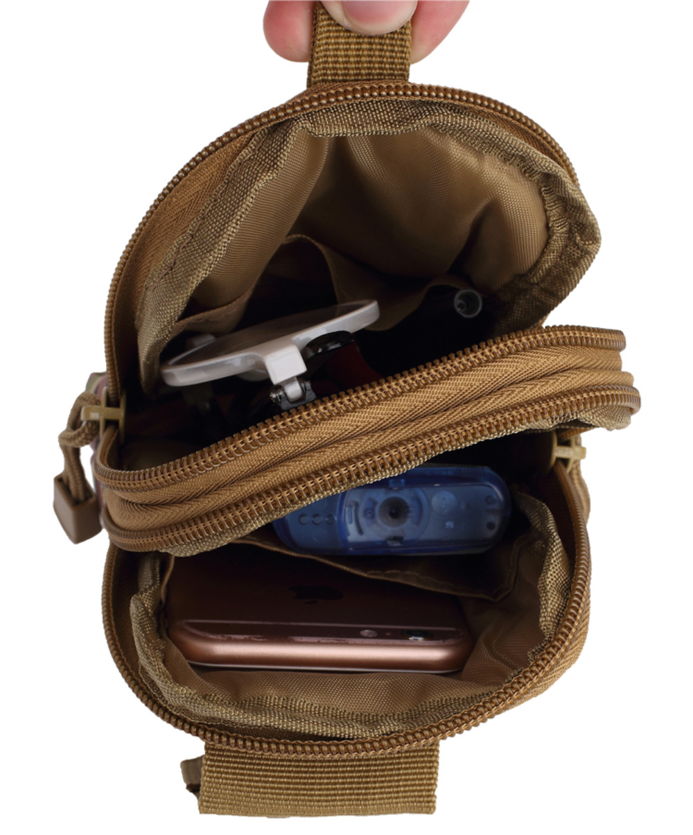 Universal Tactical Molle Cell Phone Holster Pouch Waist Pack Belt Bag Camo Case