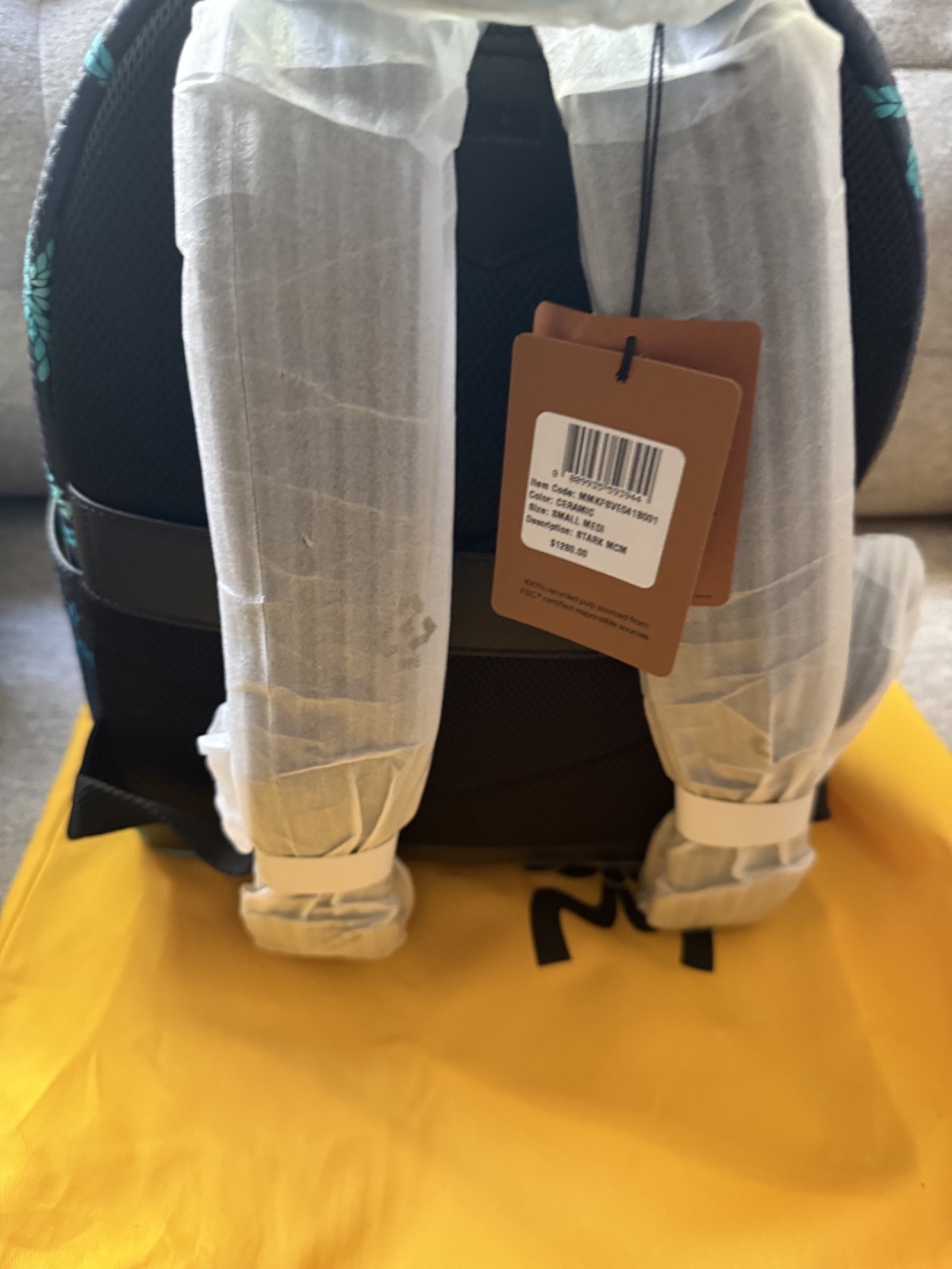 NEW MCM Stark Backpack Mini Blue Gradient Visetos Leather Backpack NWT Dust Bag