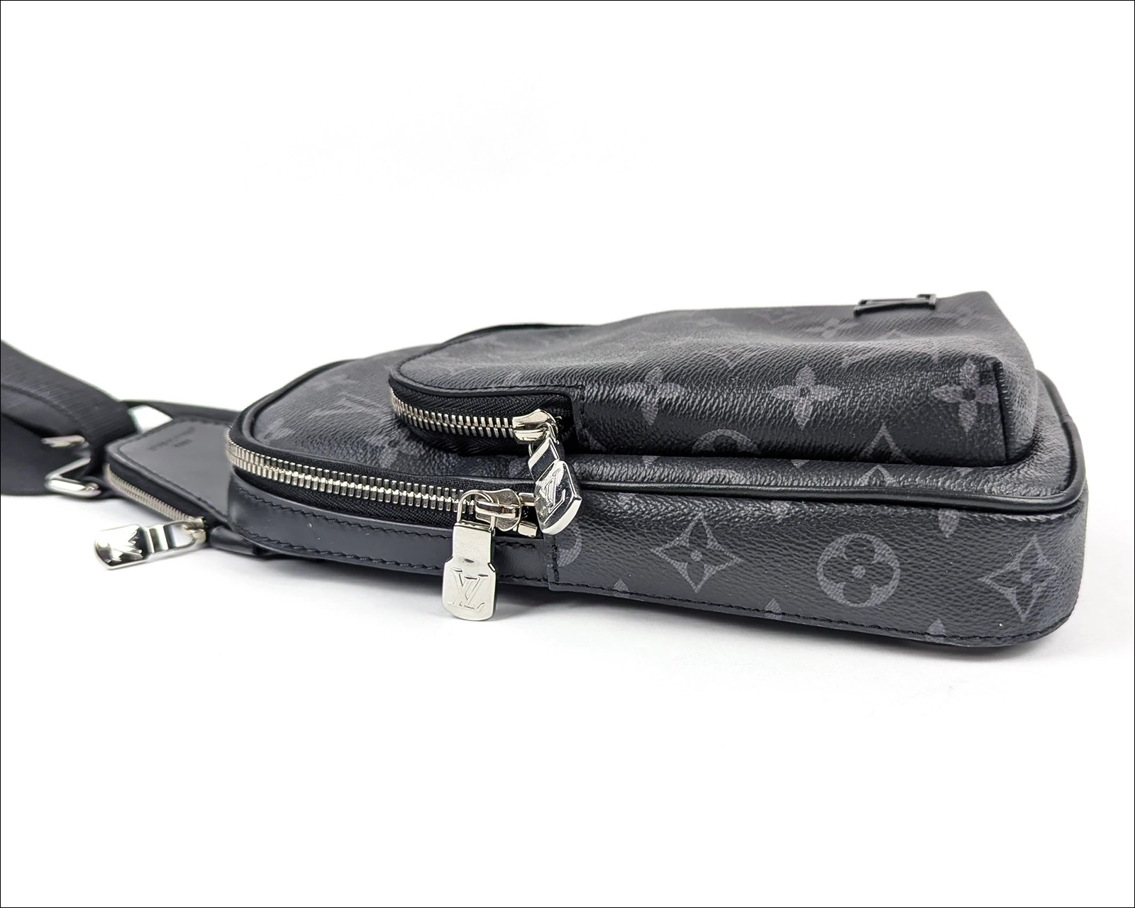 Authentic Louis Vuitton Monogram Eclipse Avenue Sling Bag PM M47137 Shoulder