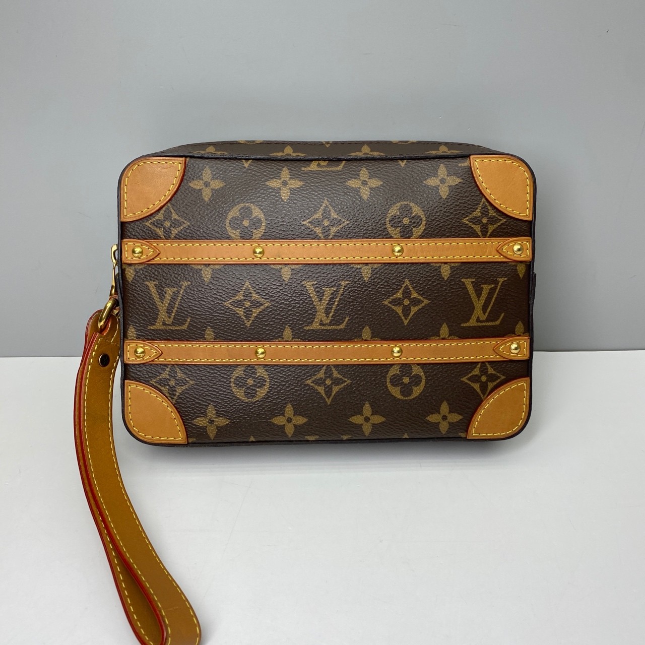 Louis Vuitton Pre-Owned Authentic Softtrunk Clutch Free Shipping 21x15x5cm