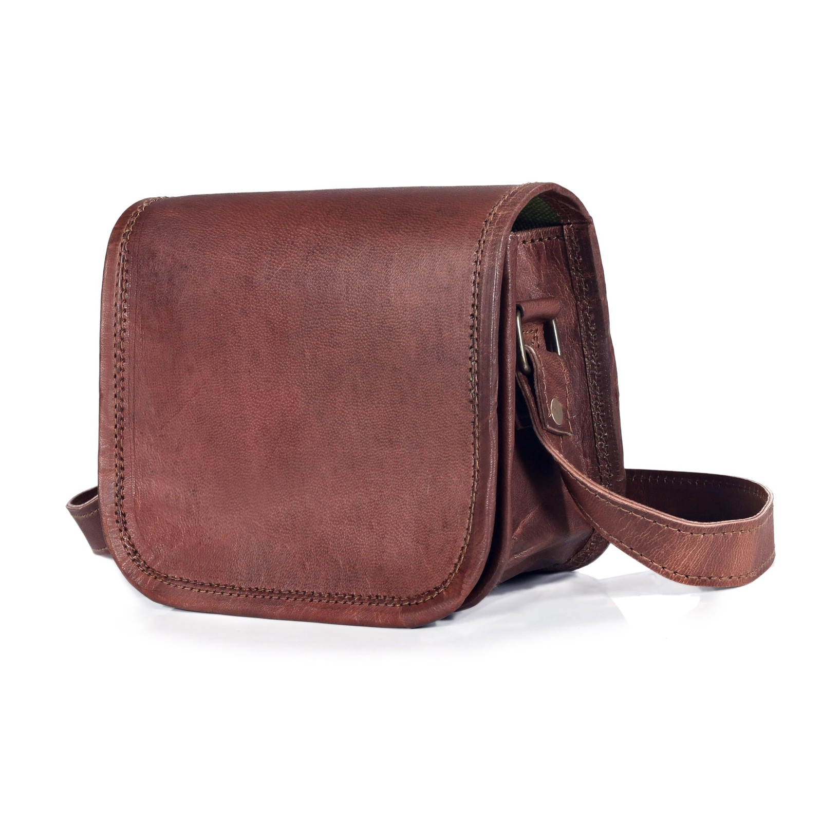 7 inch Small Handmade Crossbody Shoulder Genuine Leather iPad/Vintage Messeng…