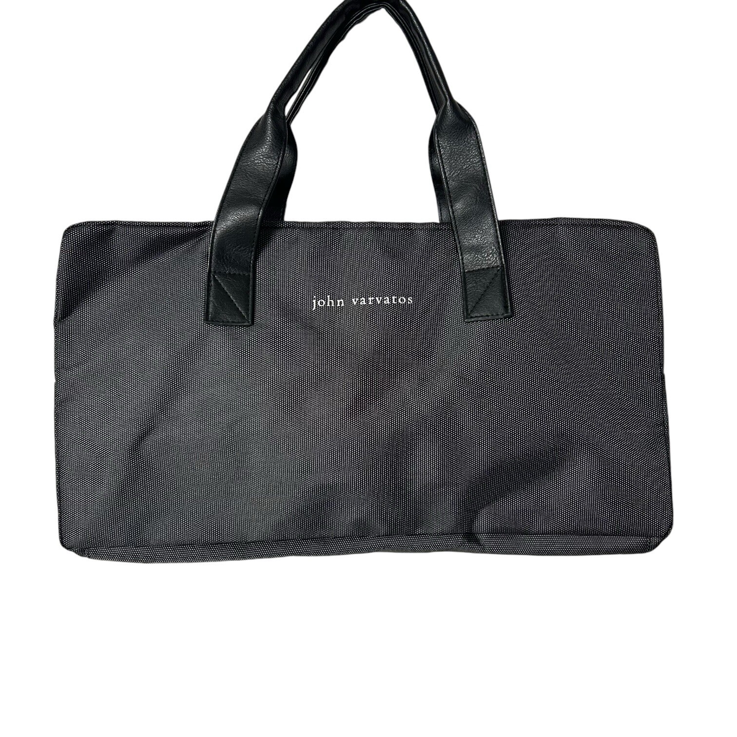 John Varvatos Duffle Bag Black Overnight Medium Lightweight Gym Work Fragrance