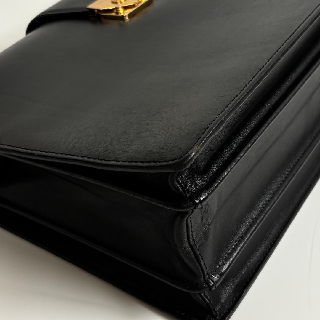 Authentic Yoshida Kaban PORTER Dulles Leather Bag Black 46.5cm x 34cm x 15cm Dam