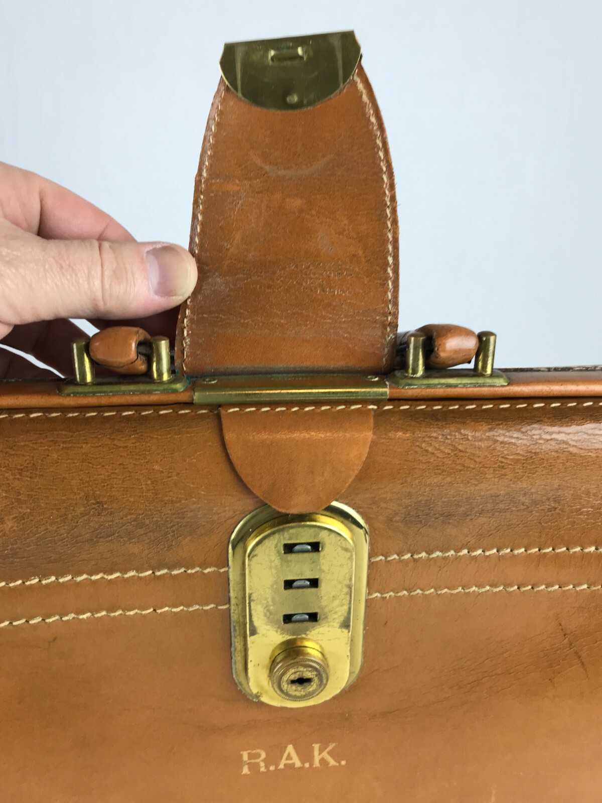 Rexbilt Unisex Adult Brown Leather Top Grain Cowhide Top Handle Briefcase Bag