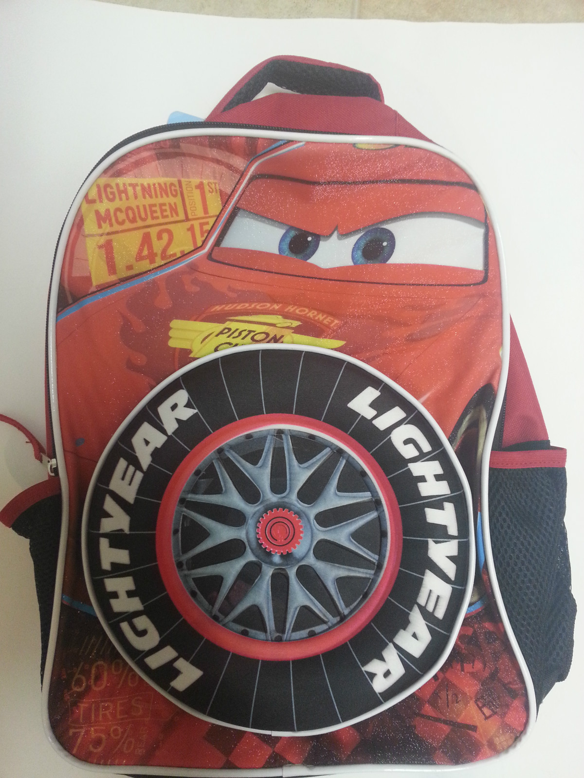 DISNEY CARS 2 LIGHTYEAR BACKPACK BLACK/RED