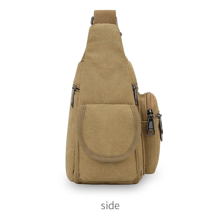 Men’s Vintage Canvas Crossbody Bag Messenger Shoulder Satchel School Bookbag