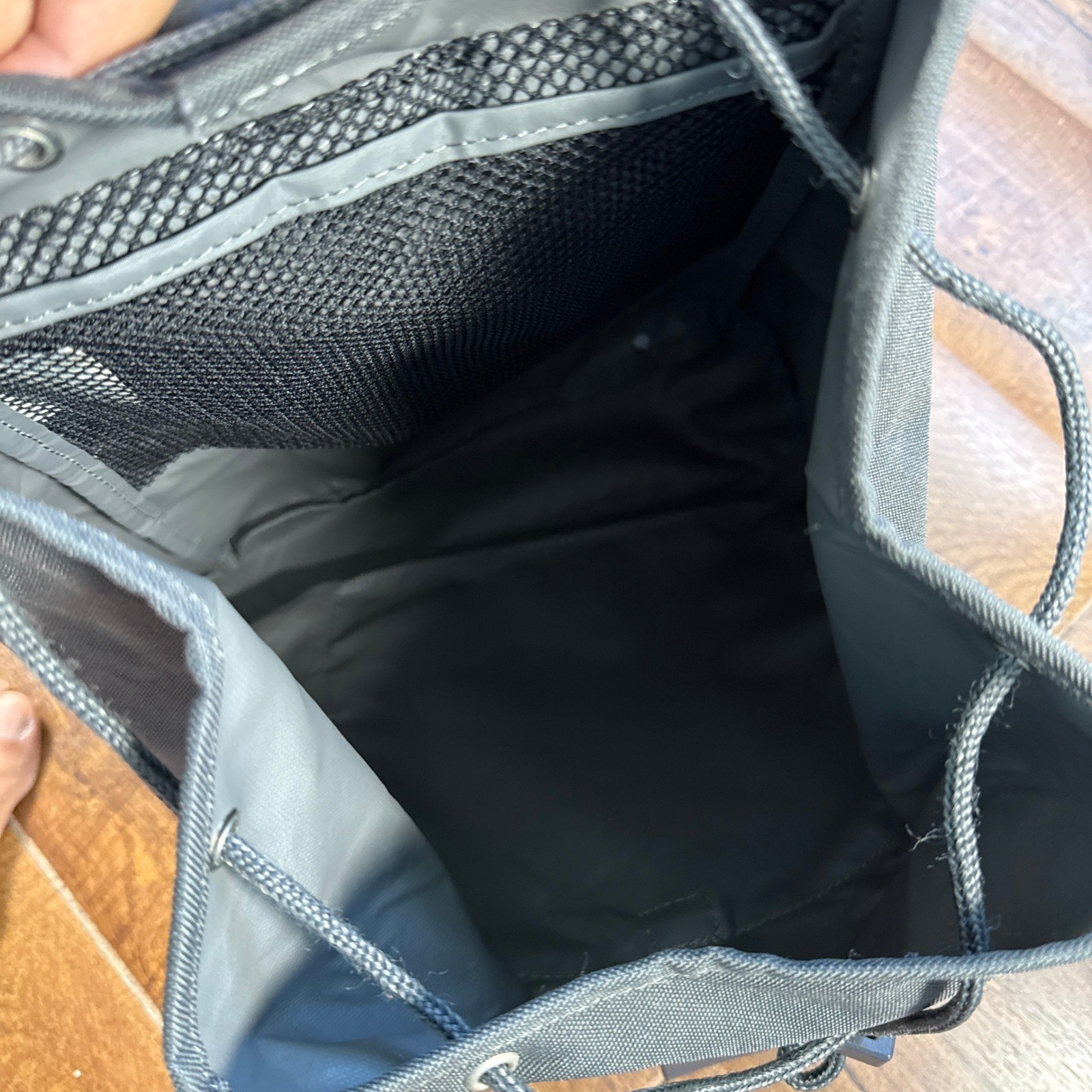 Samsonite Mini Backpack Unisex OS Gray Canvas Drawstring Buckle Utility Bag