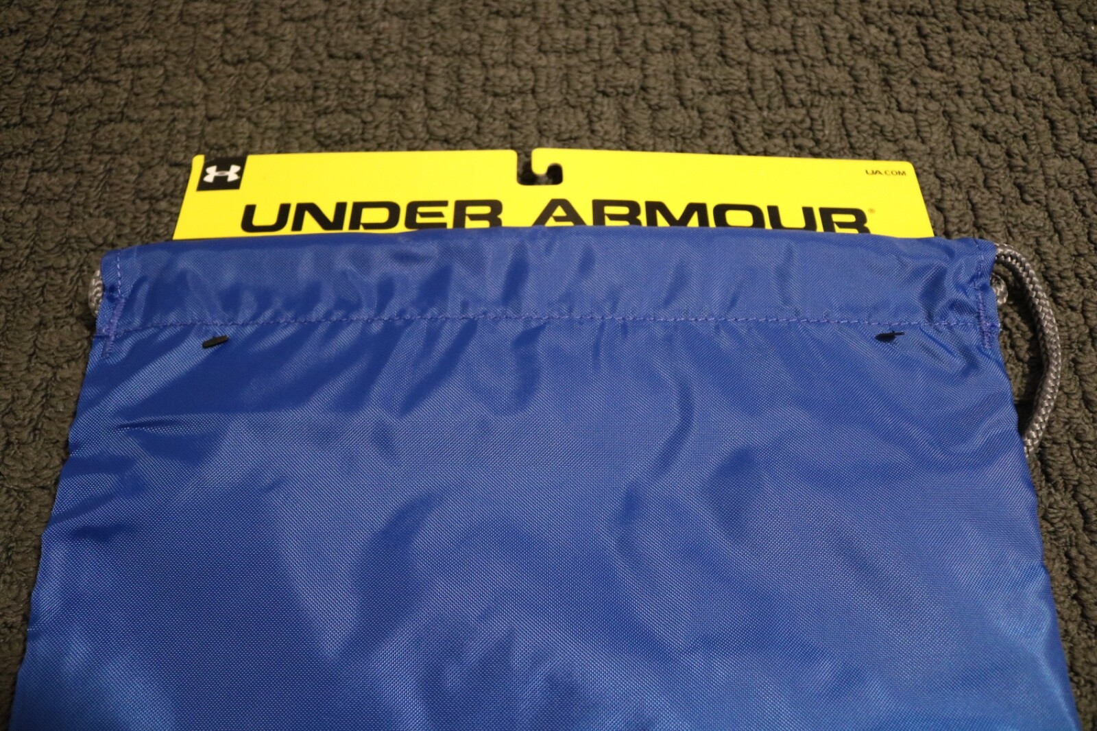 Under Armour UA Ozsee Drawstring Sackpack Backpack Blue Gray Gym Bag Brand New