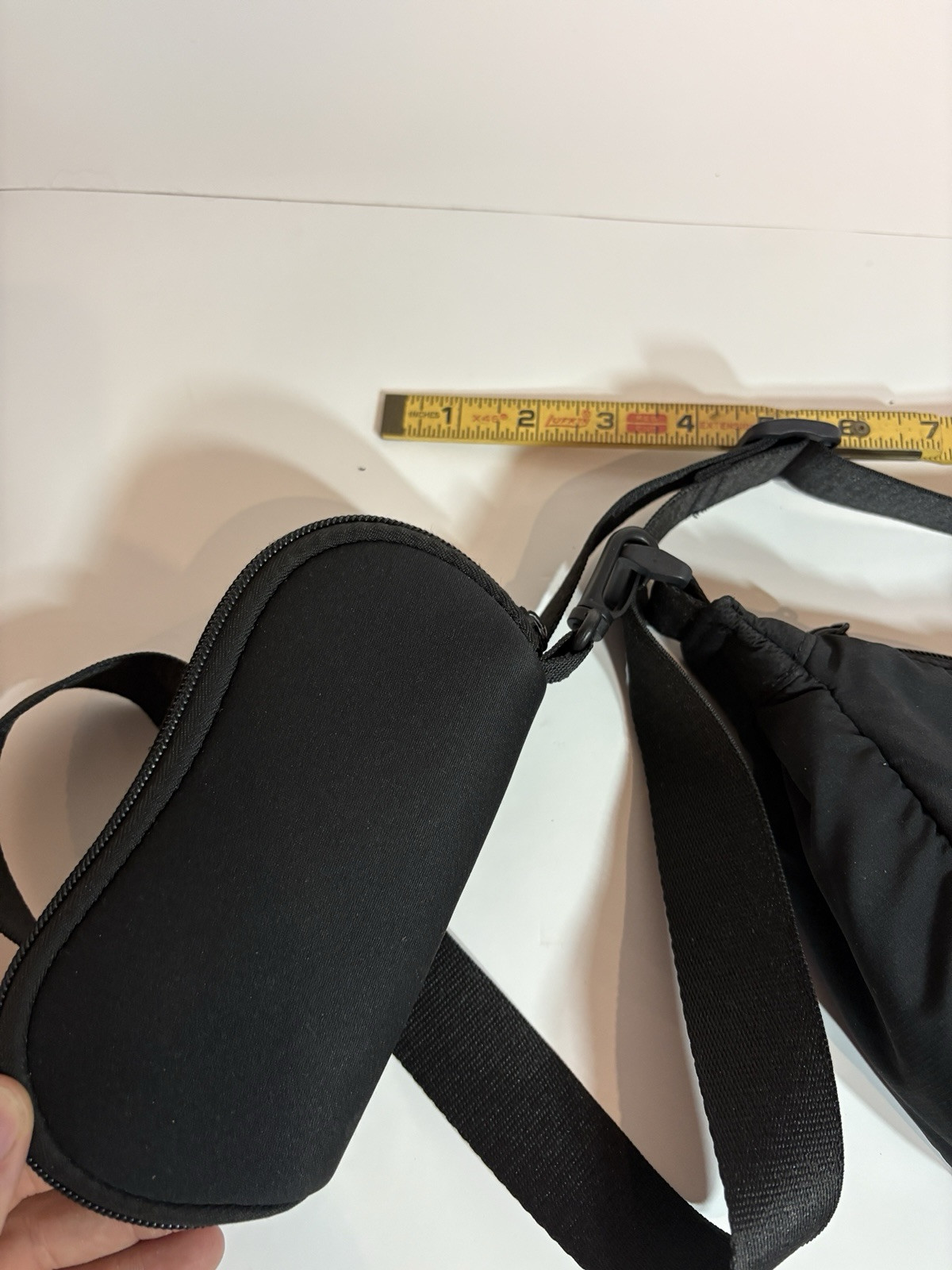 Unbranded Black Fanny Pack With Eyeglass/Sunglass Holder Puffy Soft