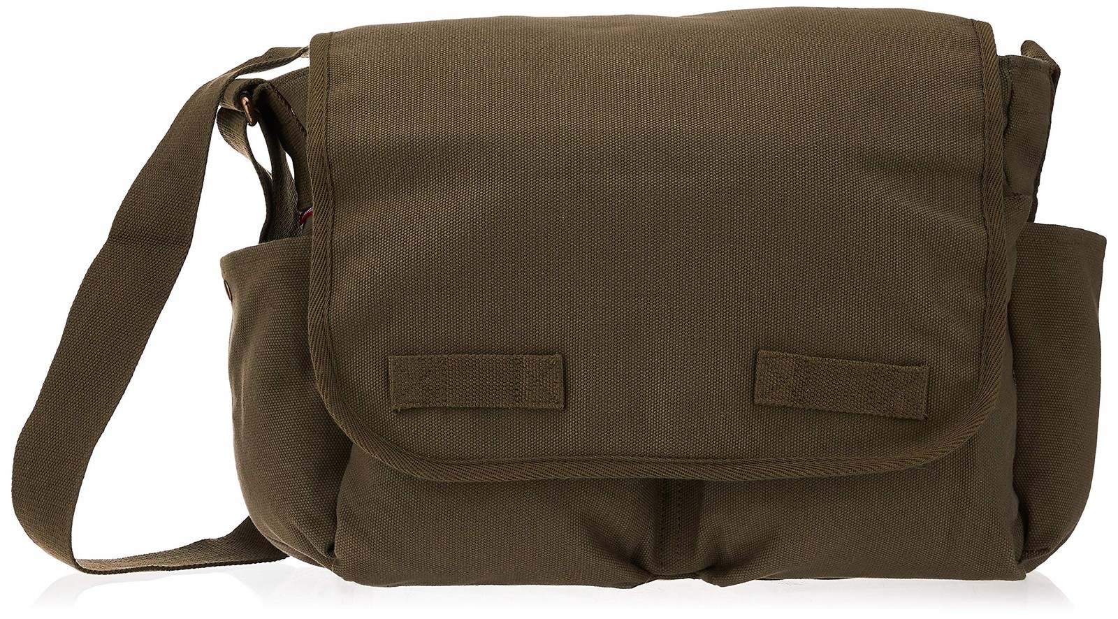 Military Messenger Bag 19″W X 14.5″H X 7″D – 100% Cotton Canvas, 7 Pockets