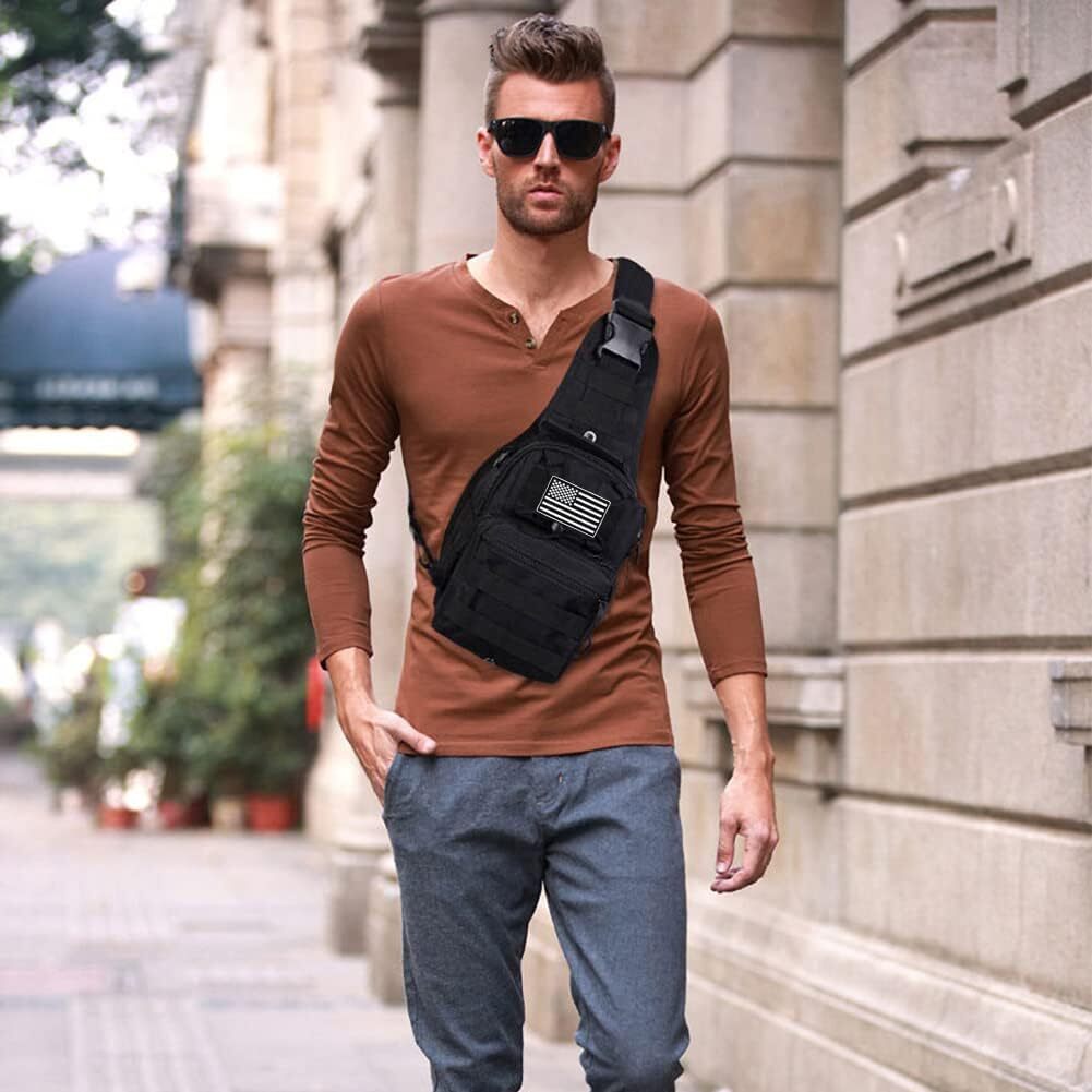 Tactical Shoulder Crossbody Backpack Military Concealed Carrier Sling Chest Pack
