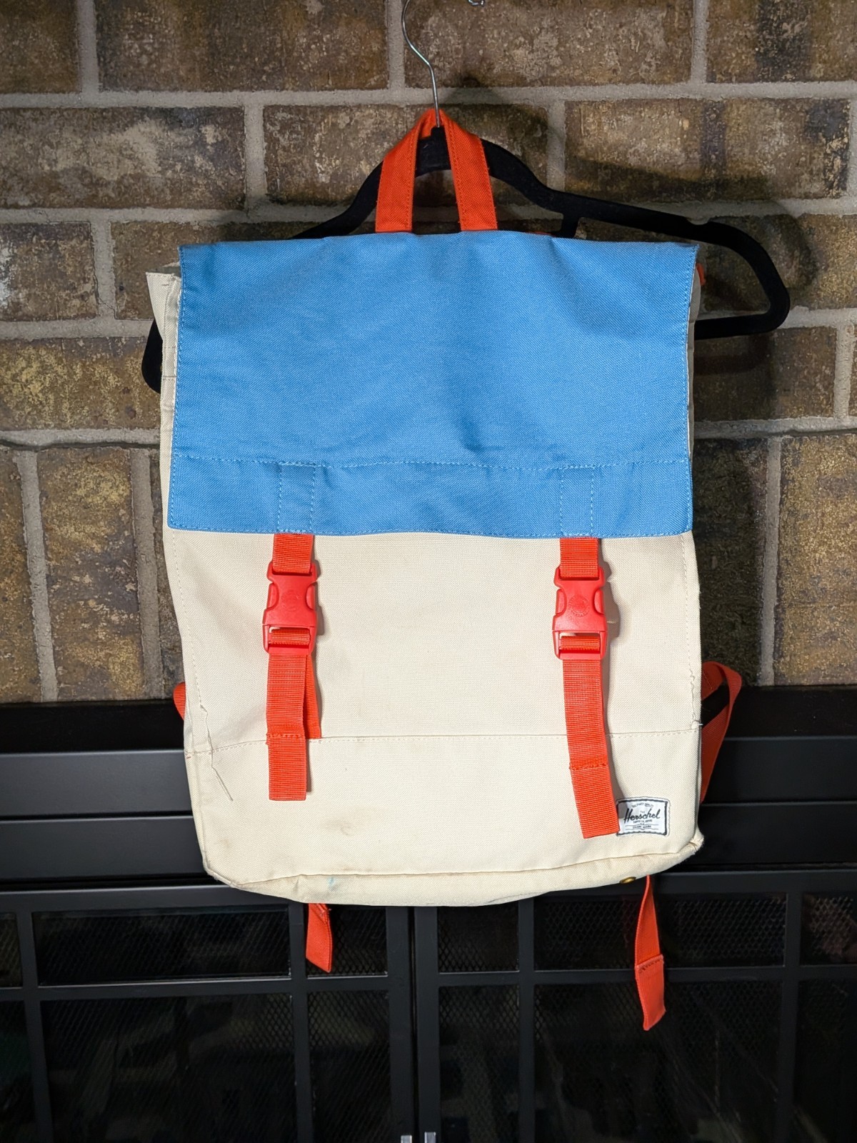 Rare Herschel RAD Cars Limited Edition Backpack White Nylon Kidcore