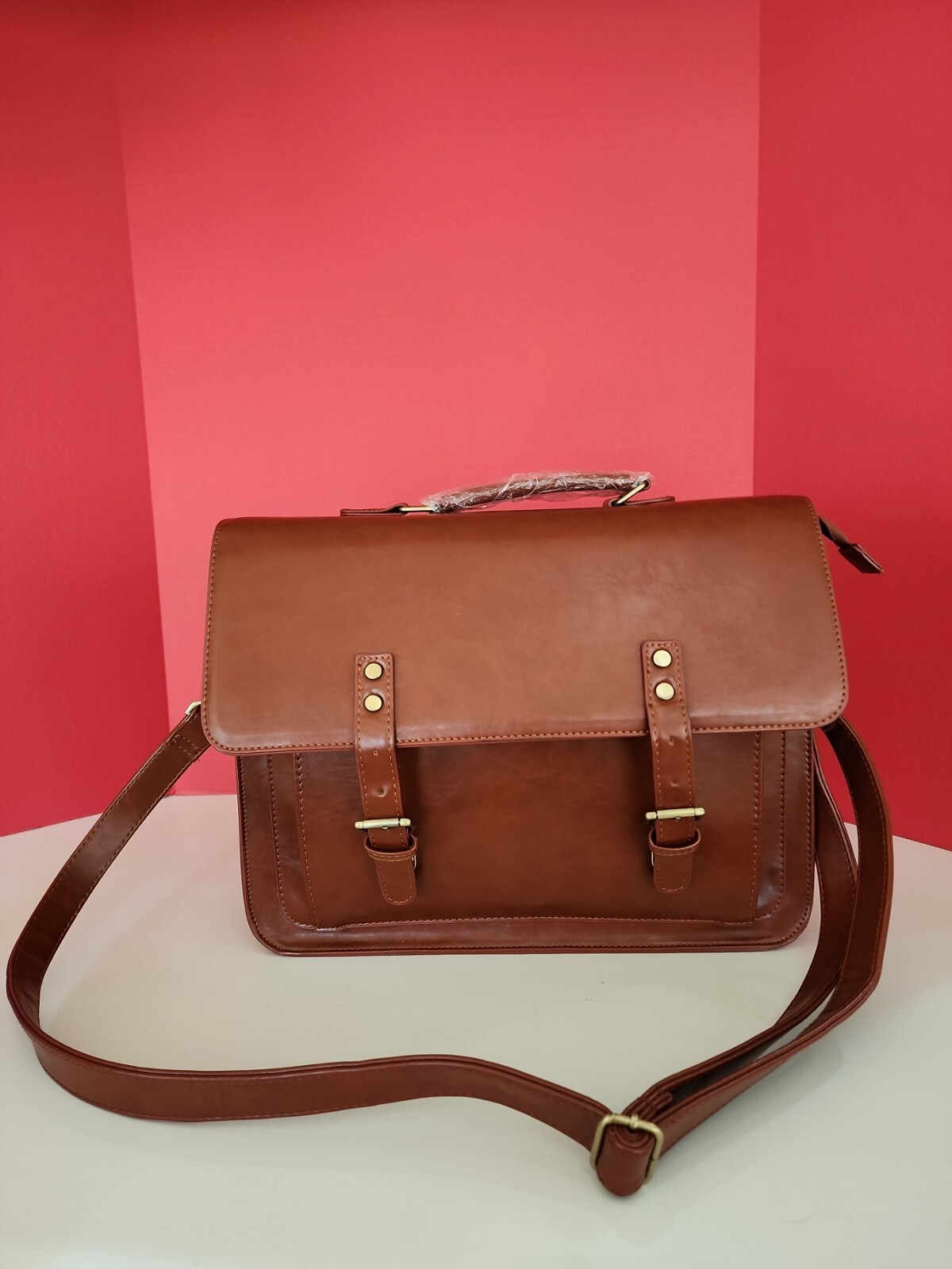 ECOSUSI Womens Briefcase Messenger Laptop Work Bag for Women brown