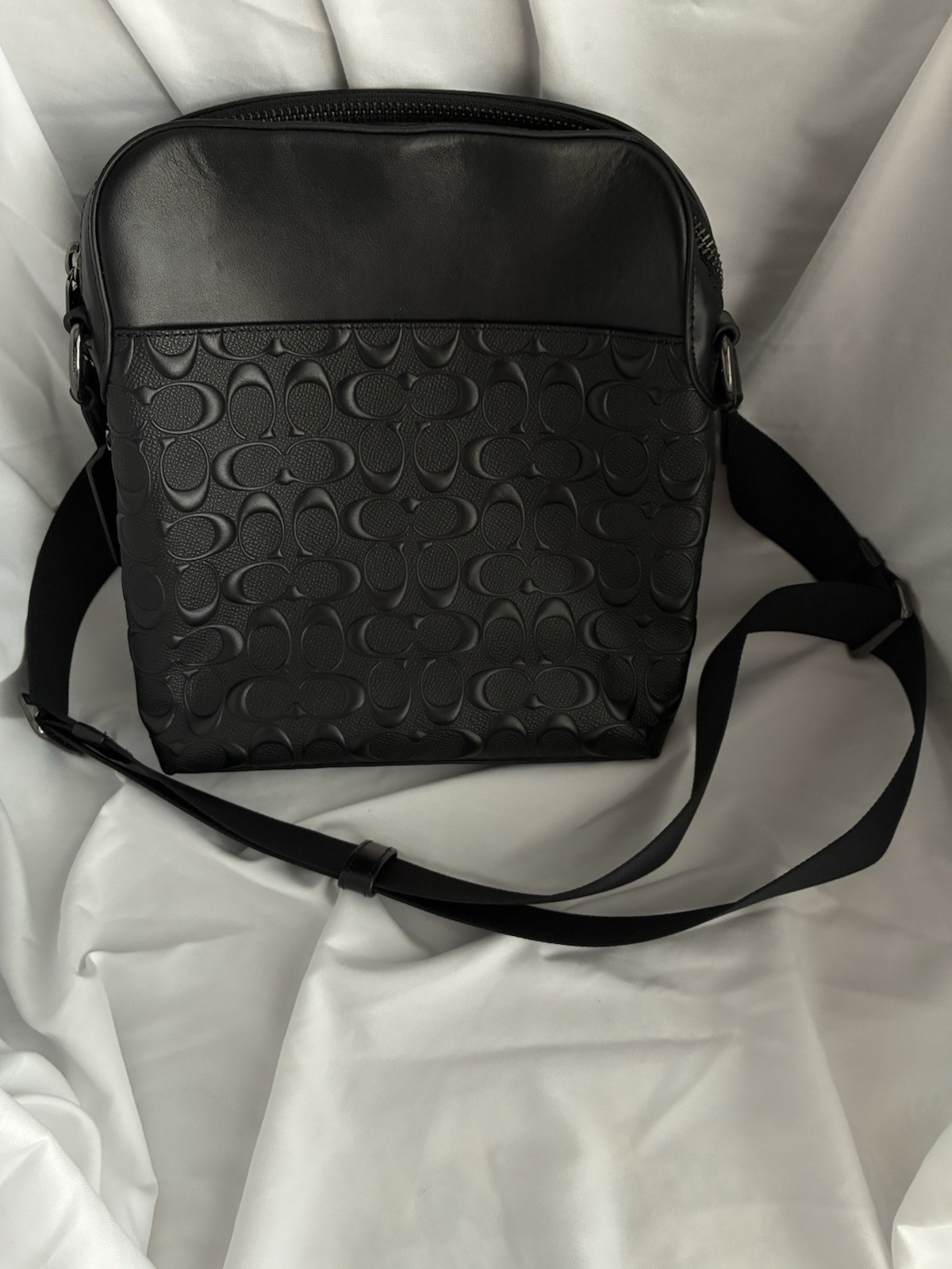 Coach Black Houston Flight Bag Adjustable Strap Crossbody
