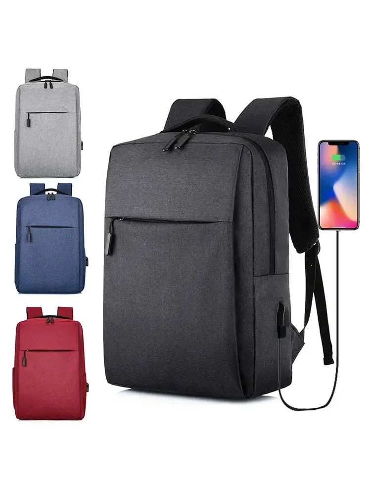 MINIMALIST BACKPACK TRAVEL BAG STUDENTS PC LAPTOP HOLDER RECHARGEABLE USB