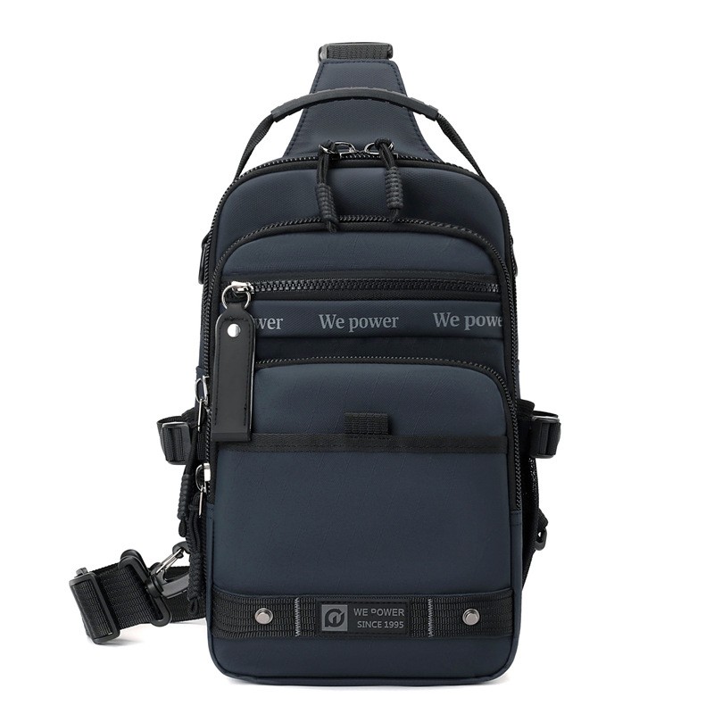 Waterproof Nylon MultiPocket Outdoor Sling Chest Bag Unisex Cycling Shoulder Bag