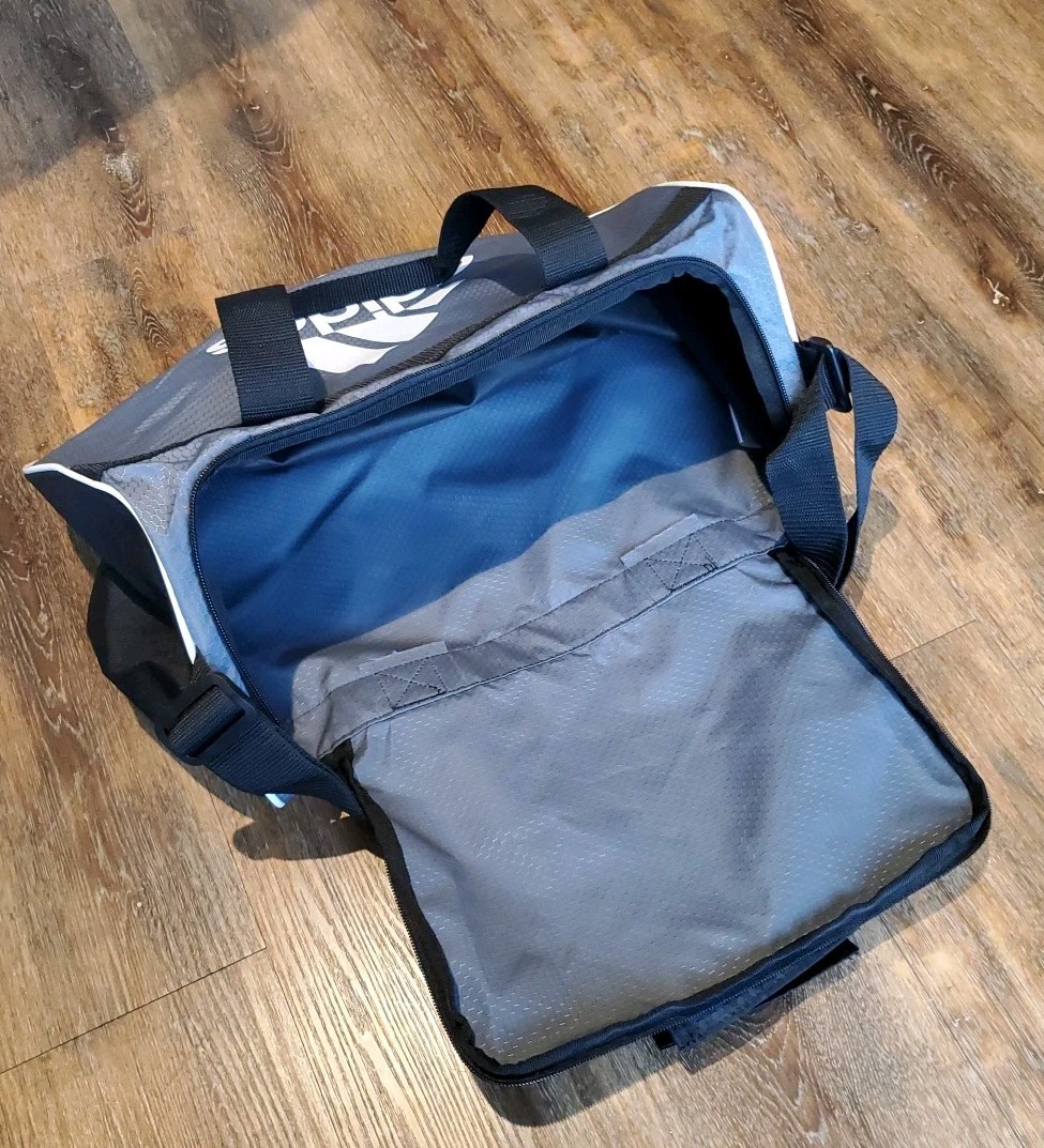 Adidas Diablo II Solid Small Gym Bag Locker Wonder Silver Grey Hex Pattern