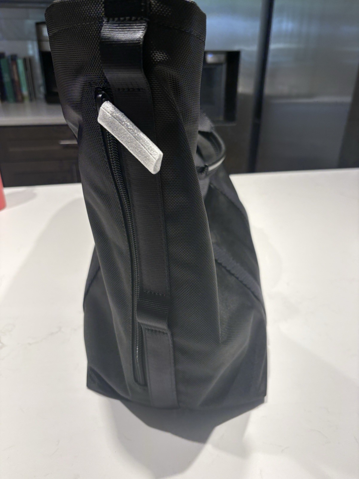 Tumi Black Zip Tote Bag Solid Double Handles with Inner Pockets / AA branded