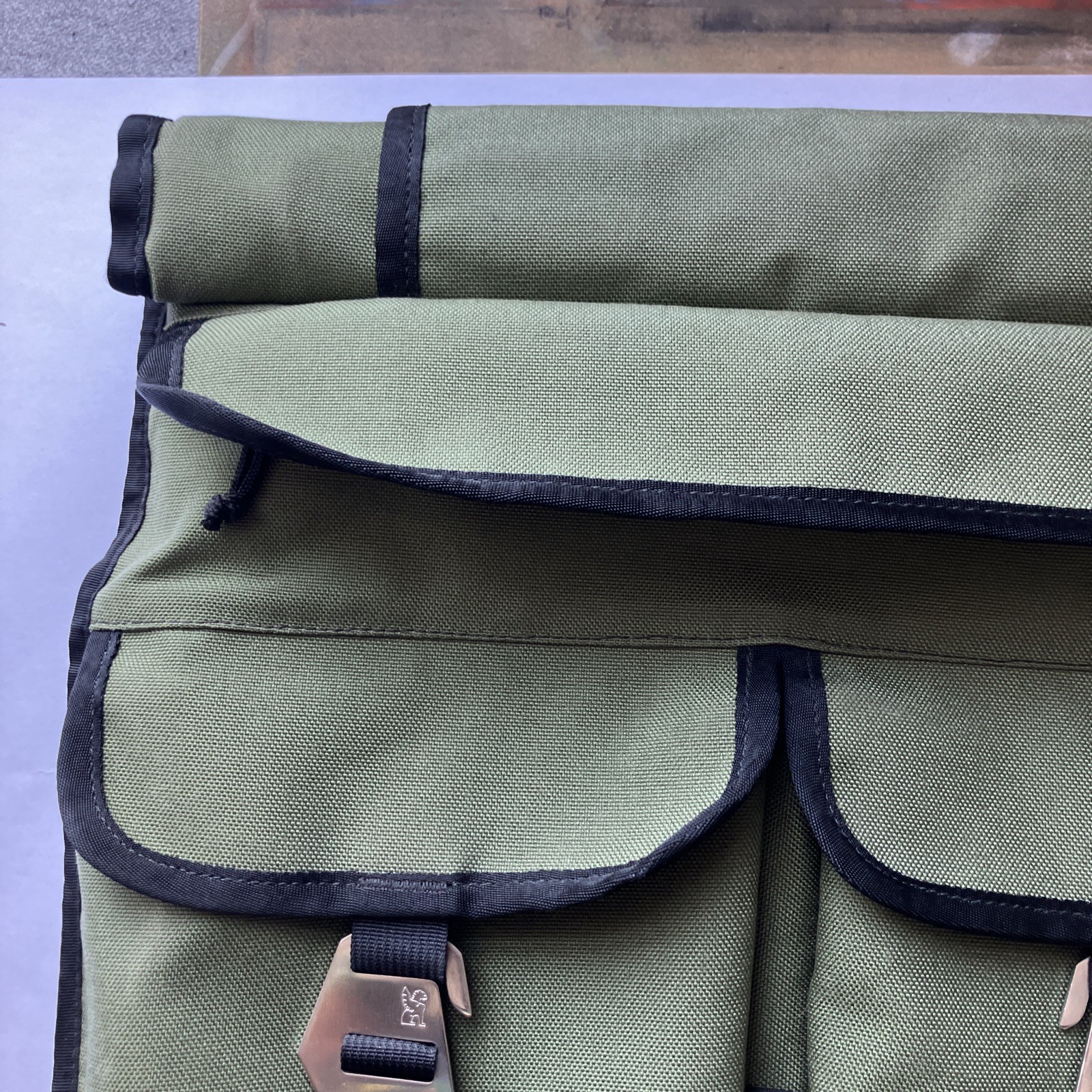 Chrome Industries Orlov Rolltop Backpack – Olive Green – Commuter Bag w/ Pouch