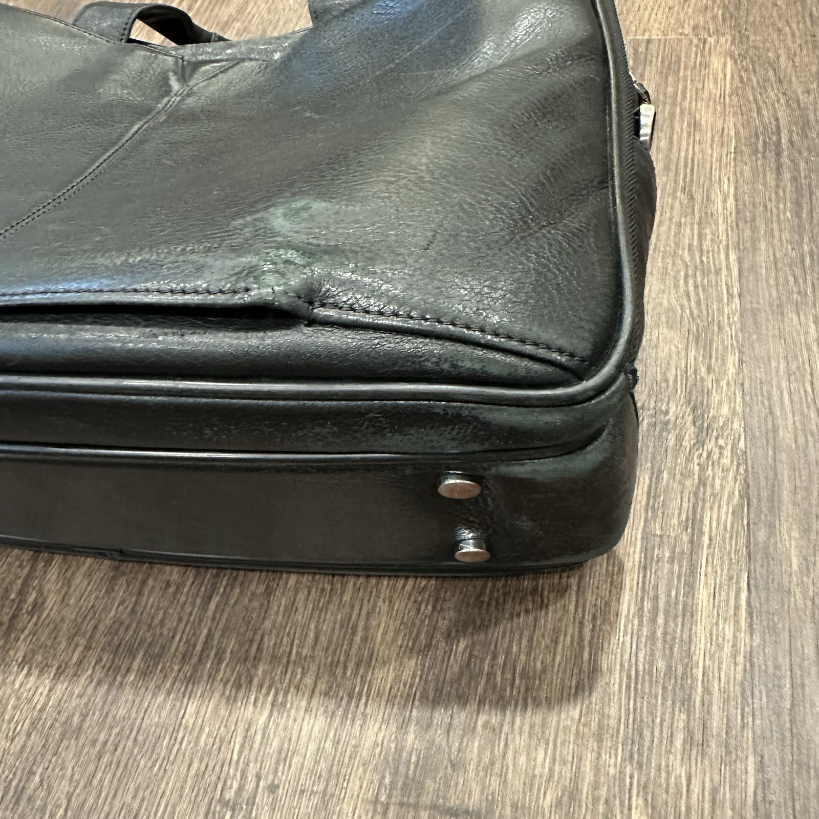 Vintage Leather JOHNSTON & MURPHY Luggage Briefcase Travel Carry-On Bag