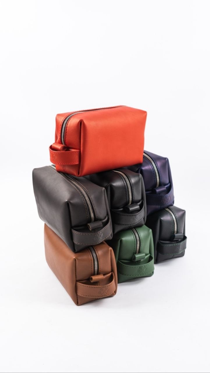Handmade Leather Toiletry Bag Leather Dopp Kit Bag, Mens Toiletry Bag