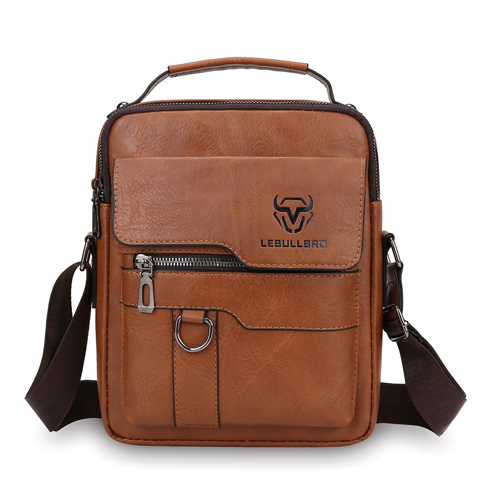 Men’s Shoulder/Messenger Bag Business pu Leather 8″ Handbag Outdoor Sport Bag