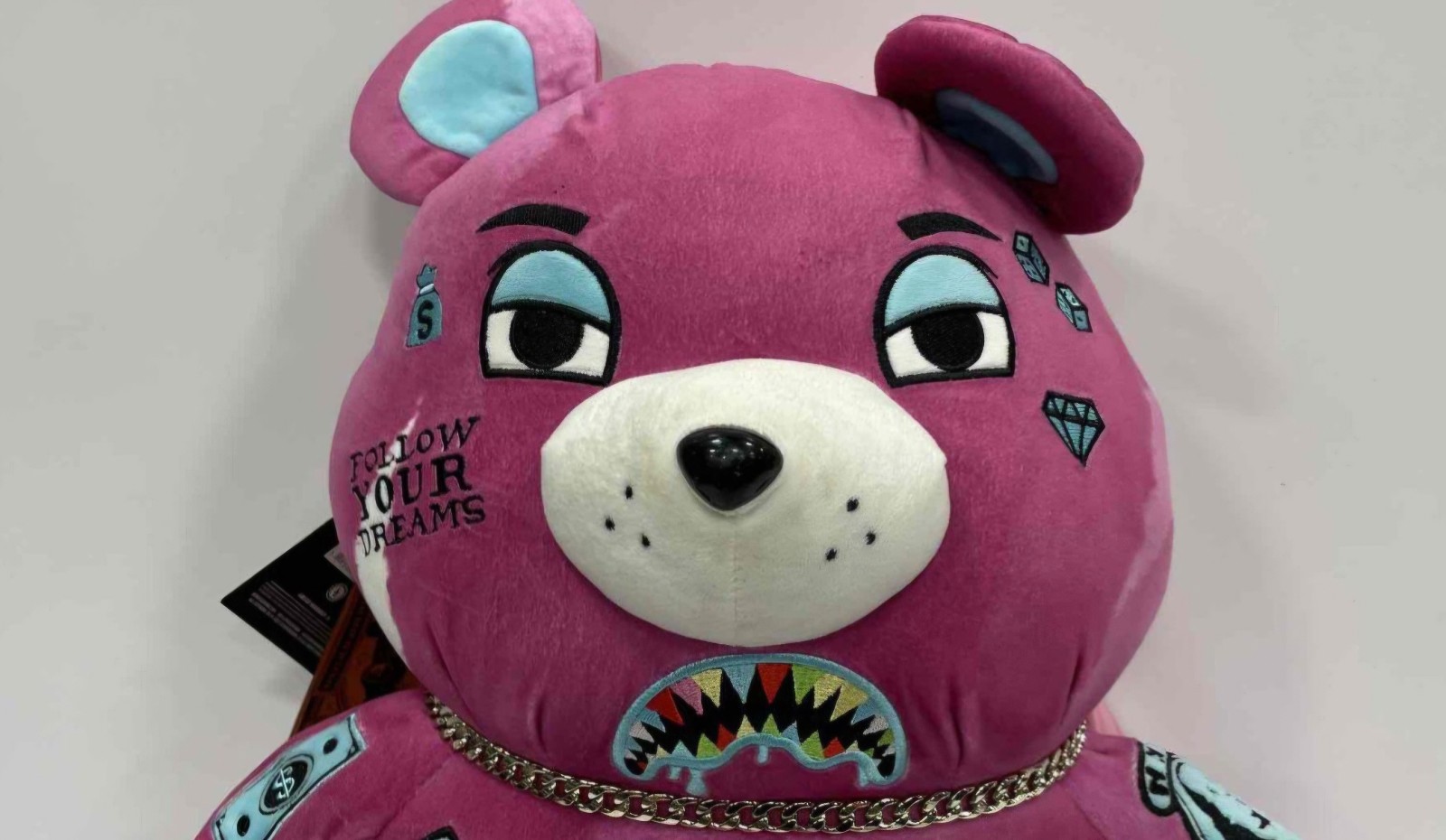 Sprayground Pink Punk Money Teddy Bear Backpack