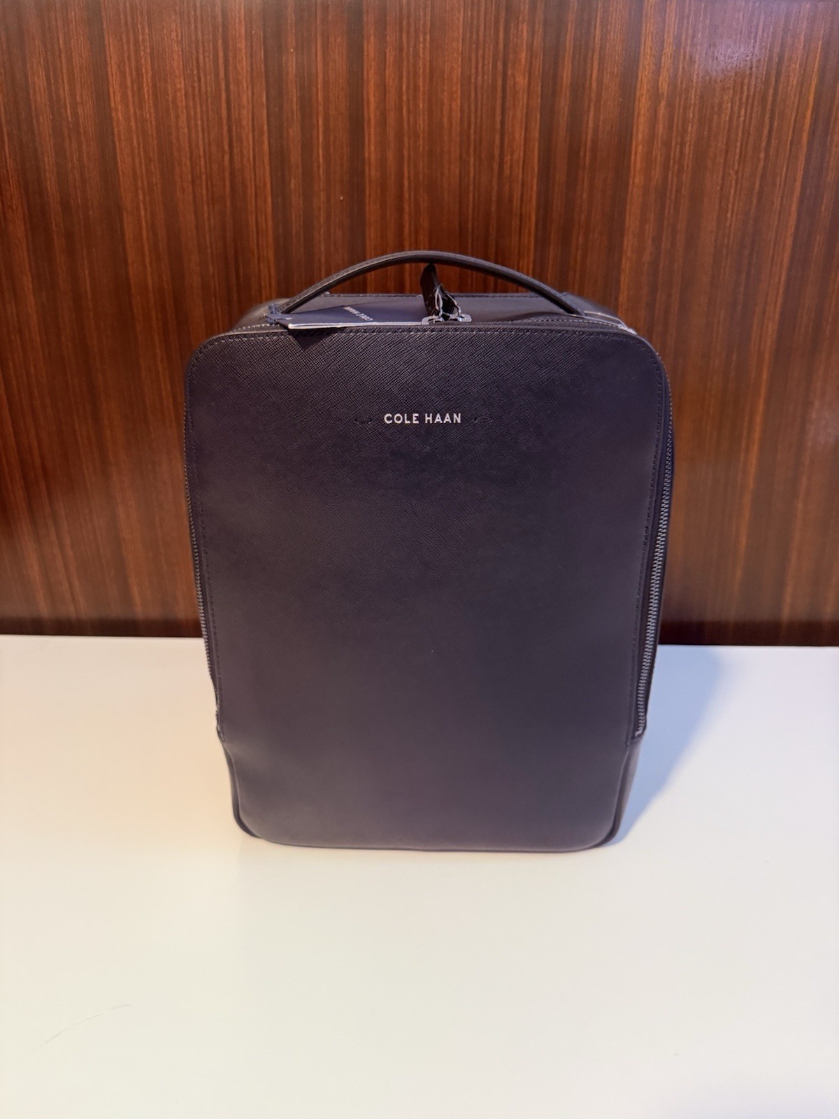 Cole Haan Men’S Sloane Backpack, Black Saffiano